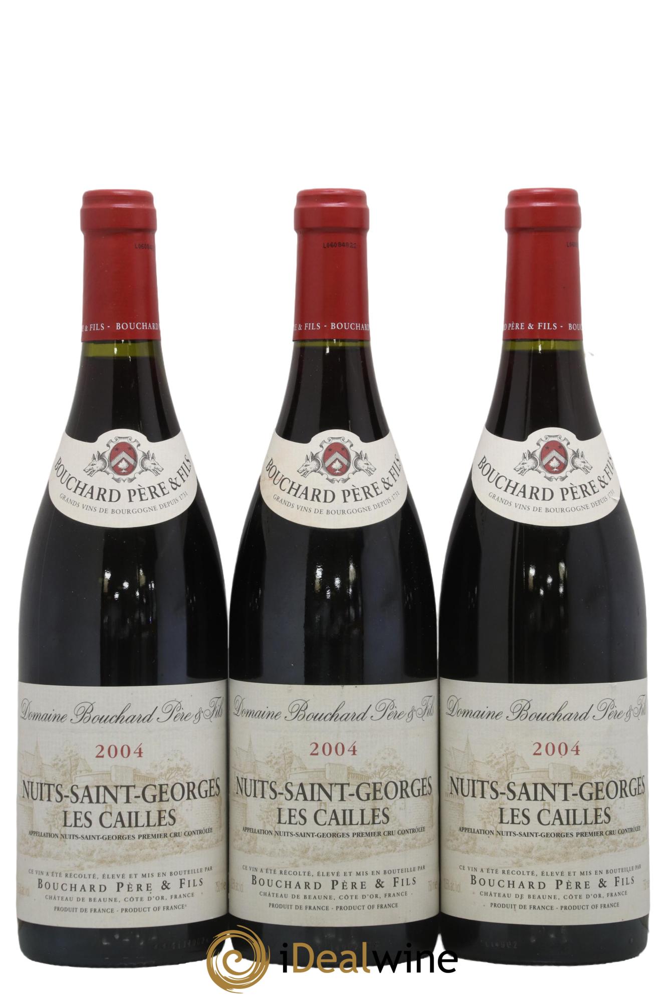 Nuits-Saint-Georges 1er Cru Les Cailles Bouchard Père & Fils 2004 - Lot de 3 bouteilles - 0