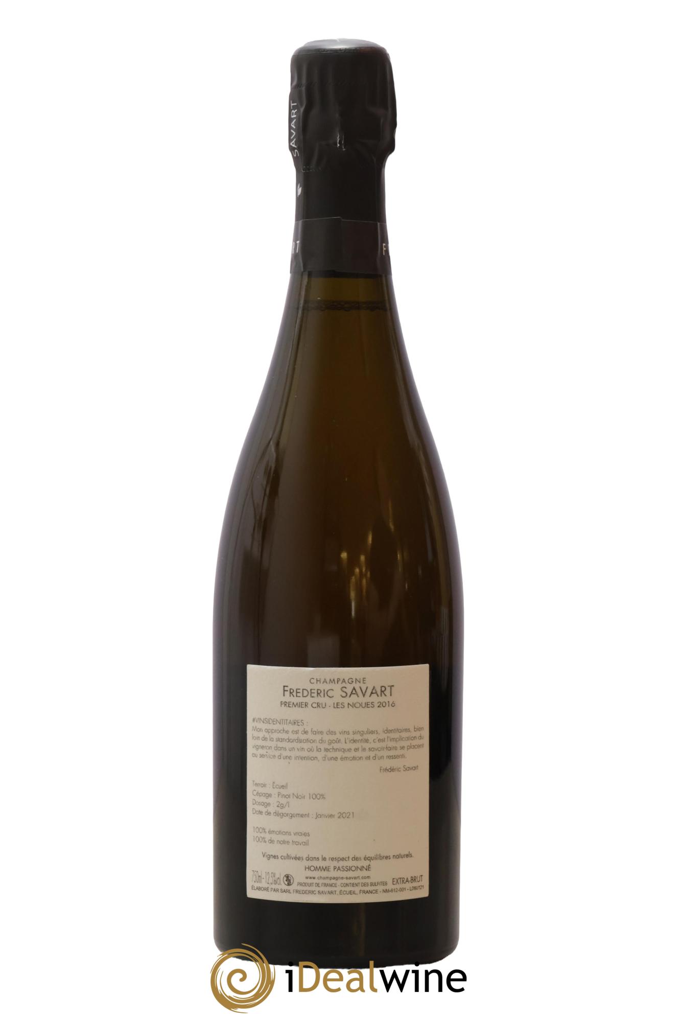 Les Noues 1er Cru Extra-Brut Savart 2016 - Lot of 1 bottle - 1