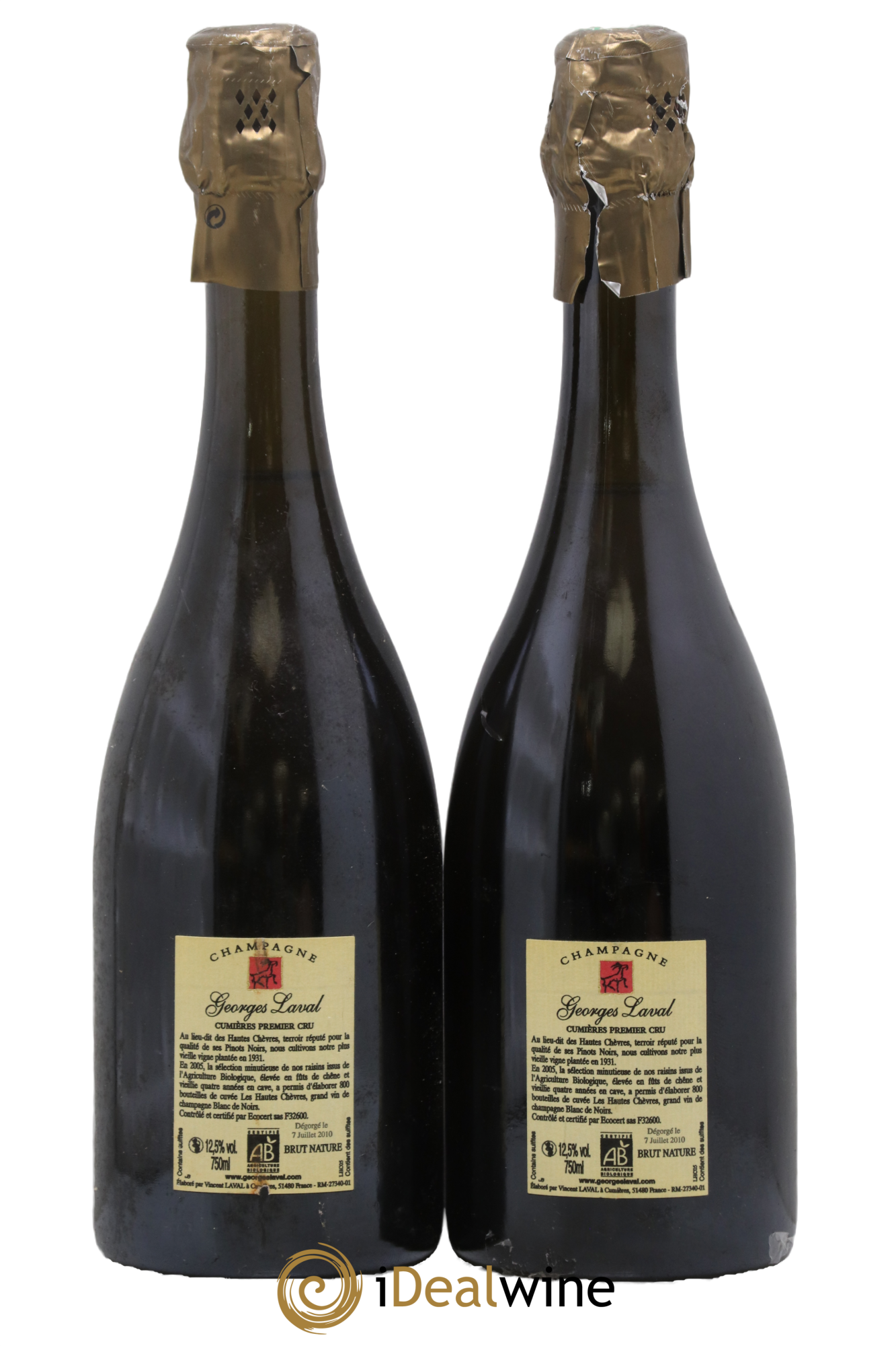 Les Hautes Chèvres 1er Cru Brut Nature Georges Laval 2005 - Posten von 2 Flaschen - 1