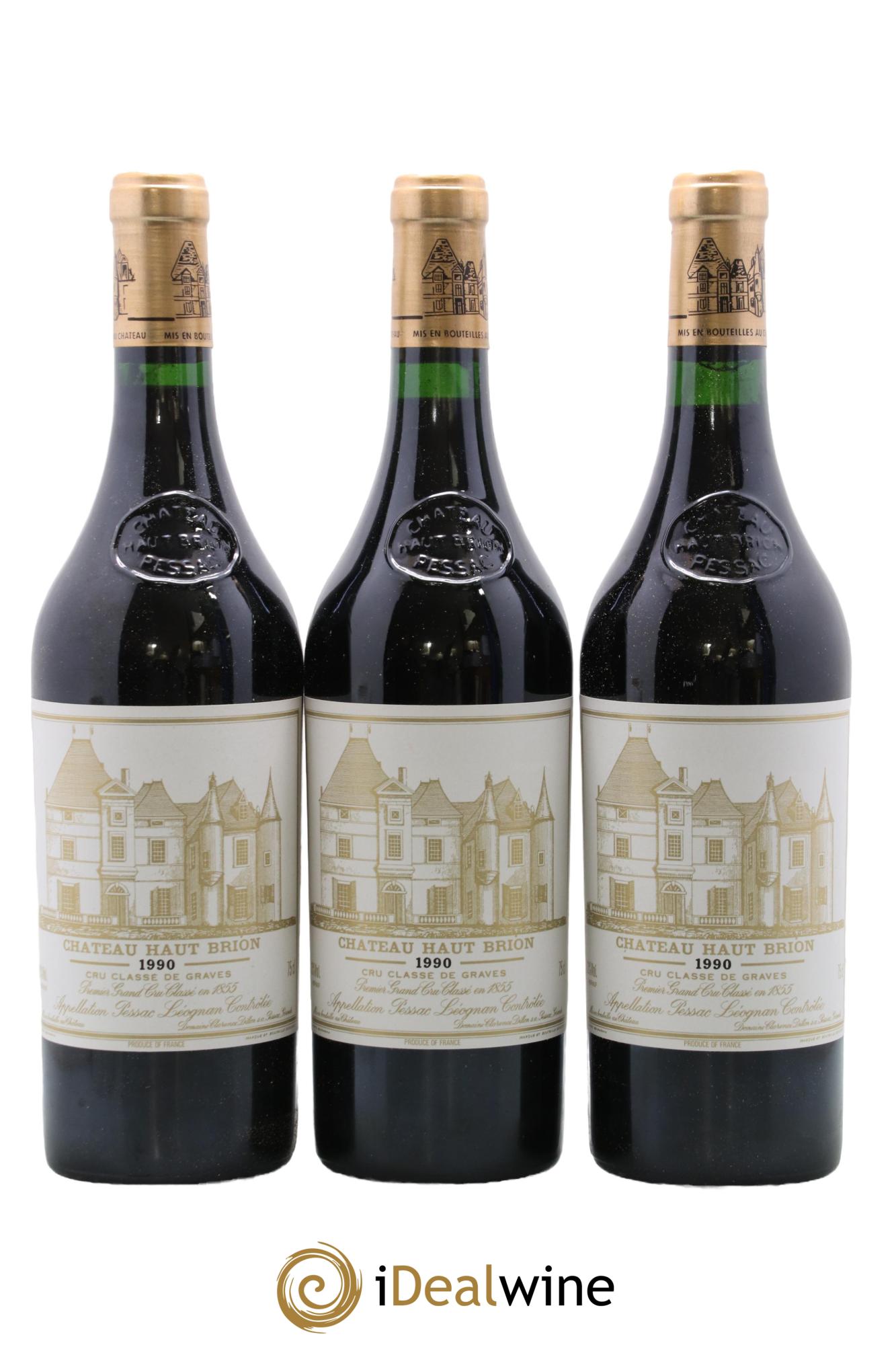 Château Haut Brion 1er Grand Cru Classé 1990 - Posten von 3 Flaschen - 0