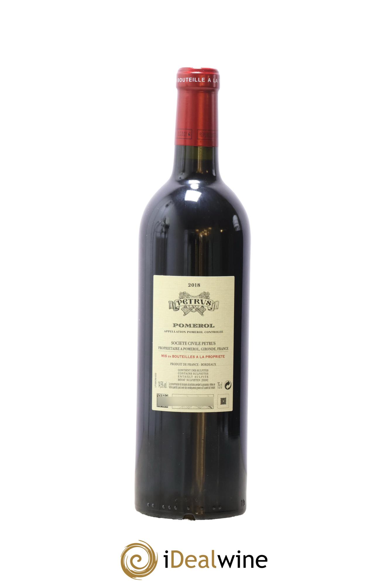 Petrus 2018 - Lot de 1 bouteille - 2