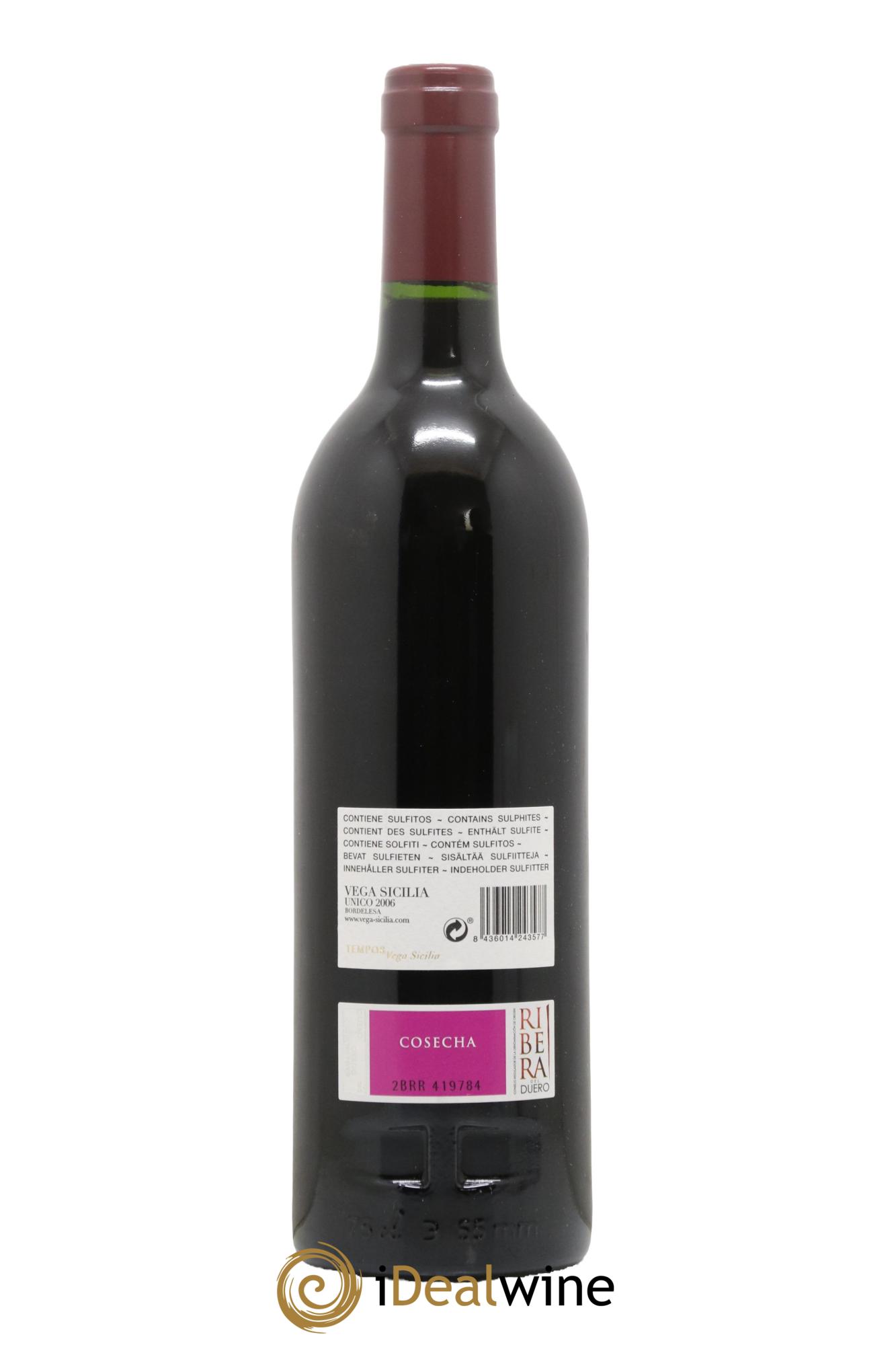 Ribera Del Duero DO Vega Sicilia Unico Famille Alvarez 2006 - Lot de 1 bouteille - 1