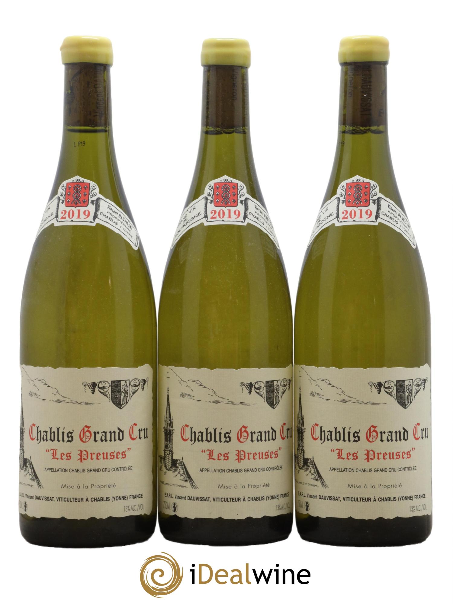 Chablis Grand Cru Les Preuses Vincent Dauvissat (Domaine) 2019 - Lot de 3 bouteilles - 0