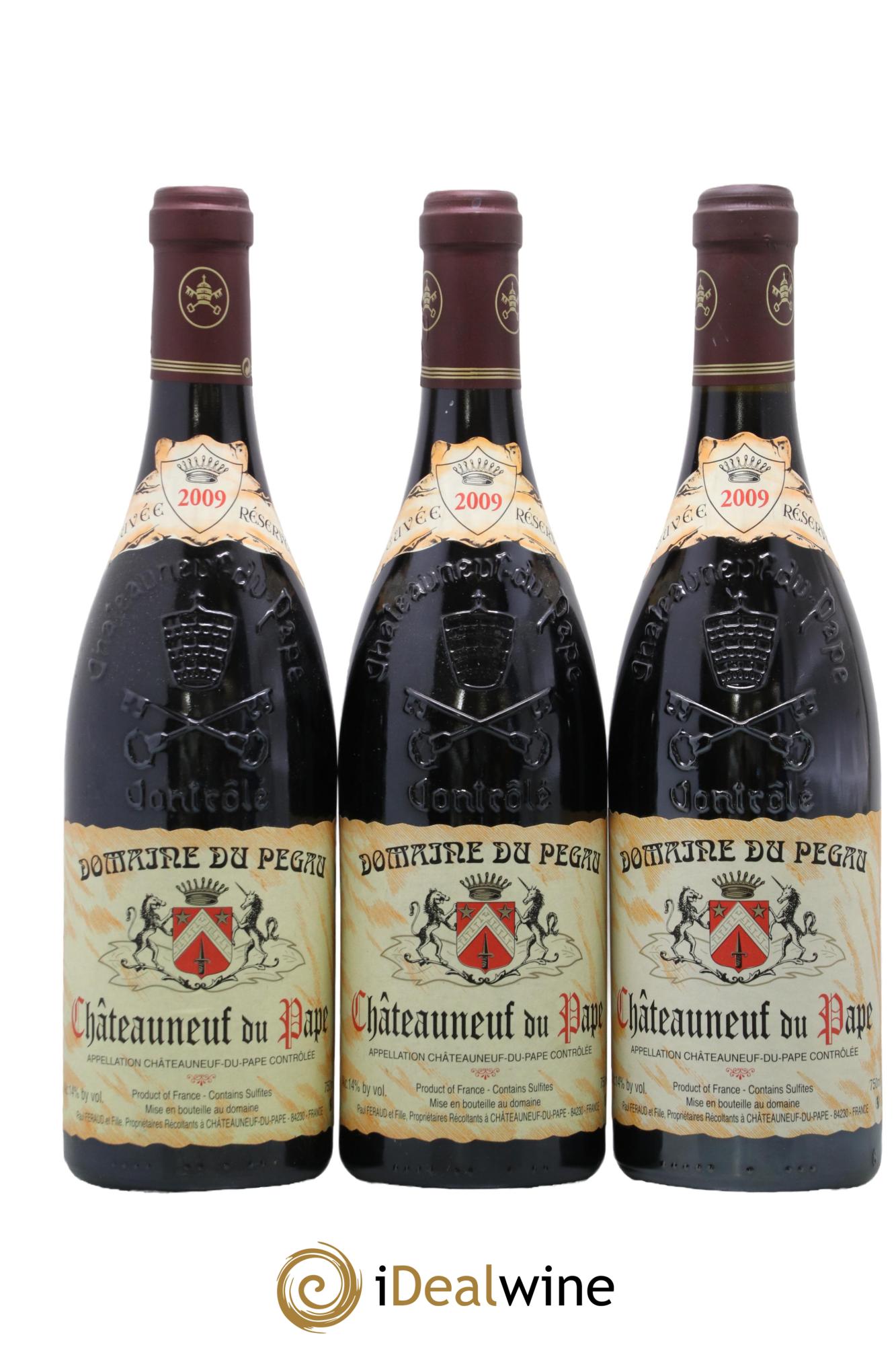 Châteauneuf-du-Pape Domaine du Pégau Cuvée Réservée Paul et Laurence Féraud 2009 - Lot of 3 bottles - 0