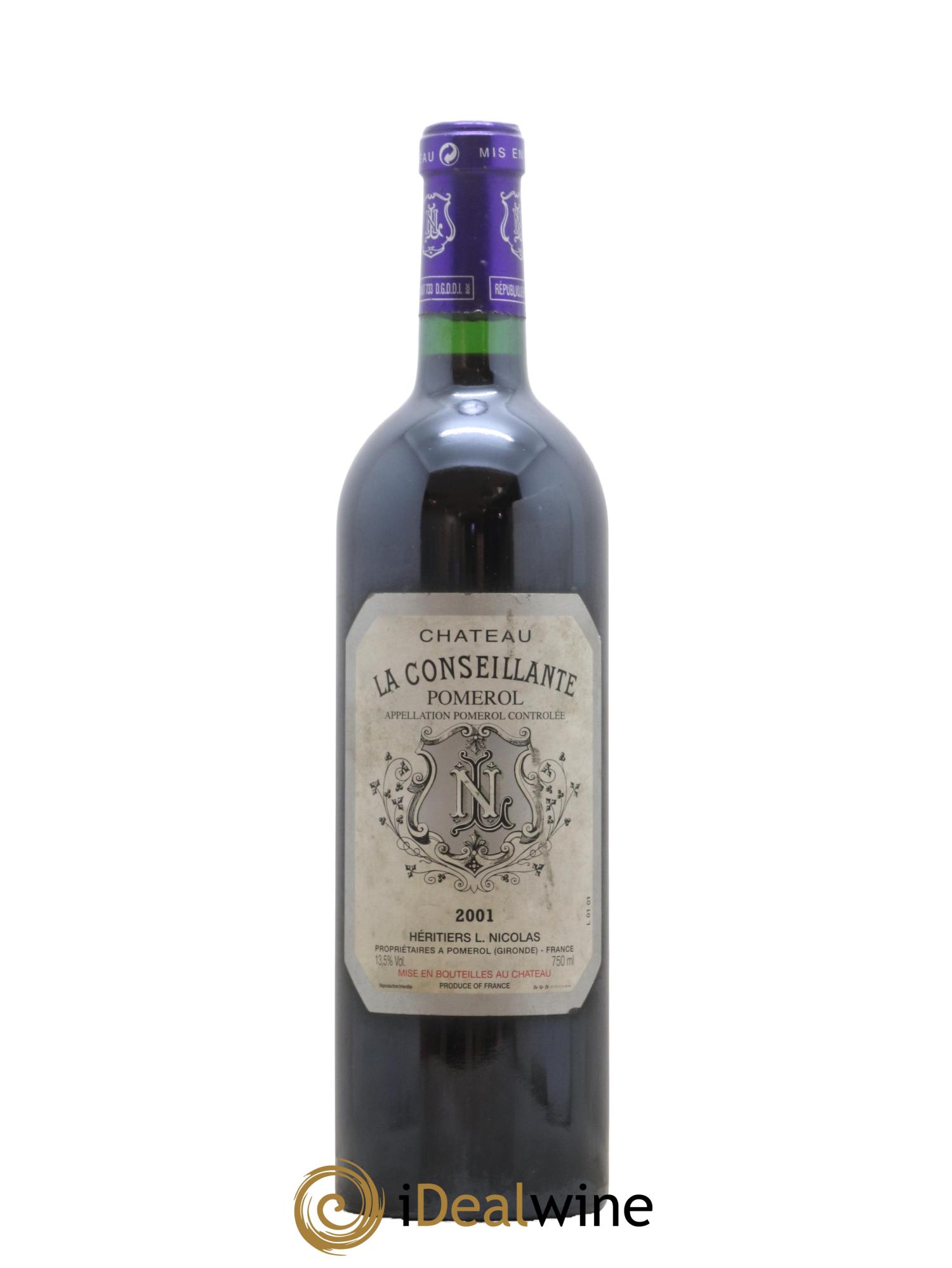 Château la Conseillante 2001 - Lot de 1 bouteille - 0