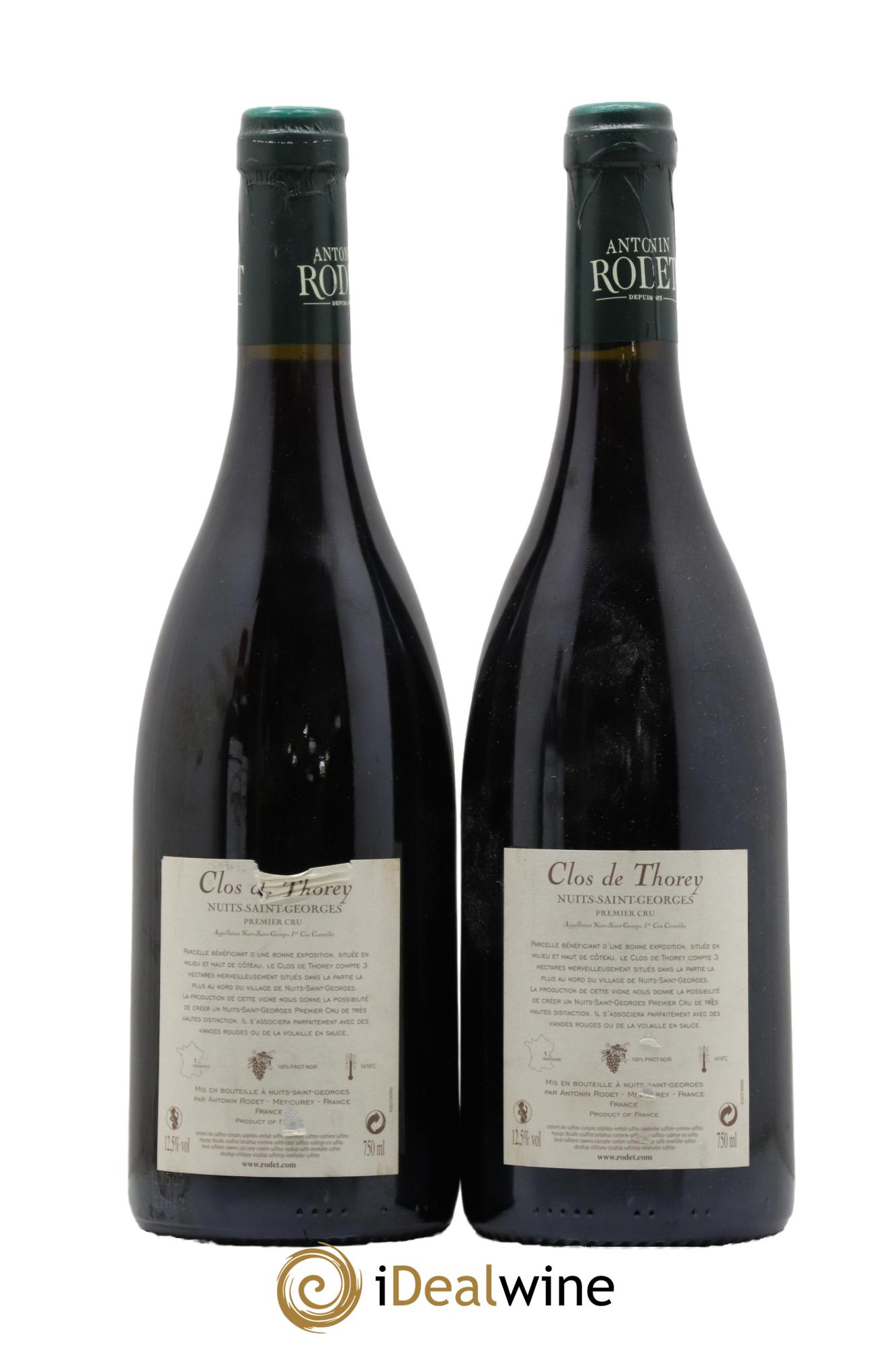 Nuits-Saint-Georges  1er Cru Clos de Thorey Monopole Antonin Rodet 2008 - Lot of 2 bottles - 1