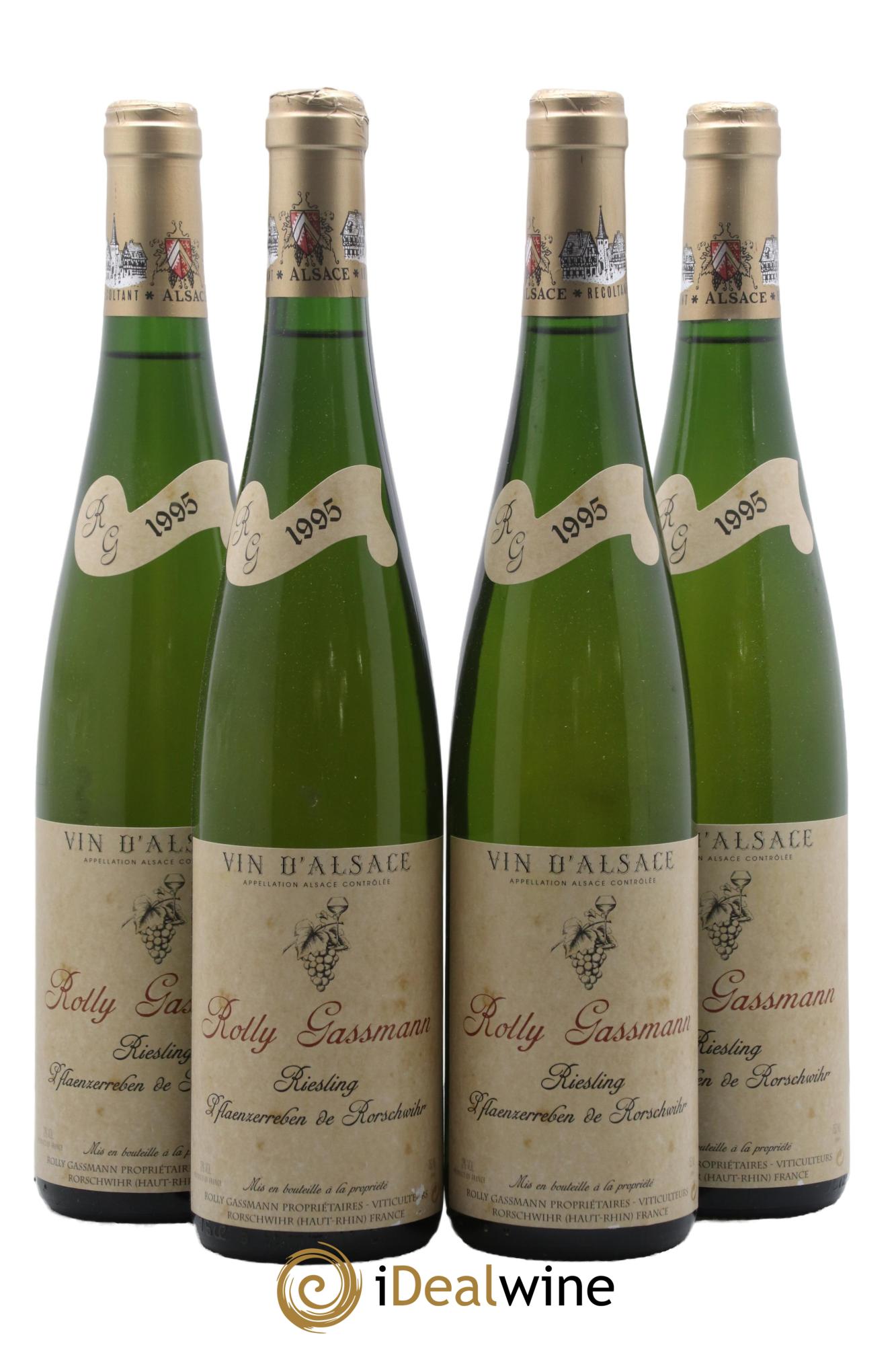 Alsace Riesling Plaenzerreben de Rorschwihr Rolly-Gassmann 1995 - Lotto di 4 bottiglie - 0
