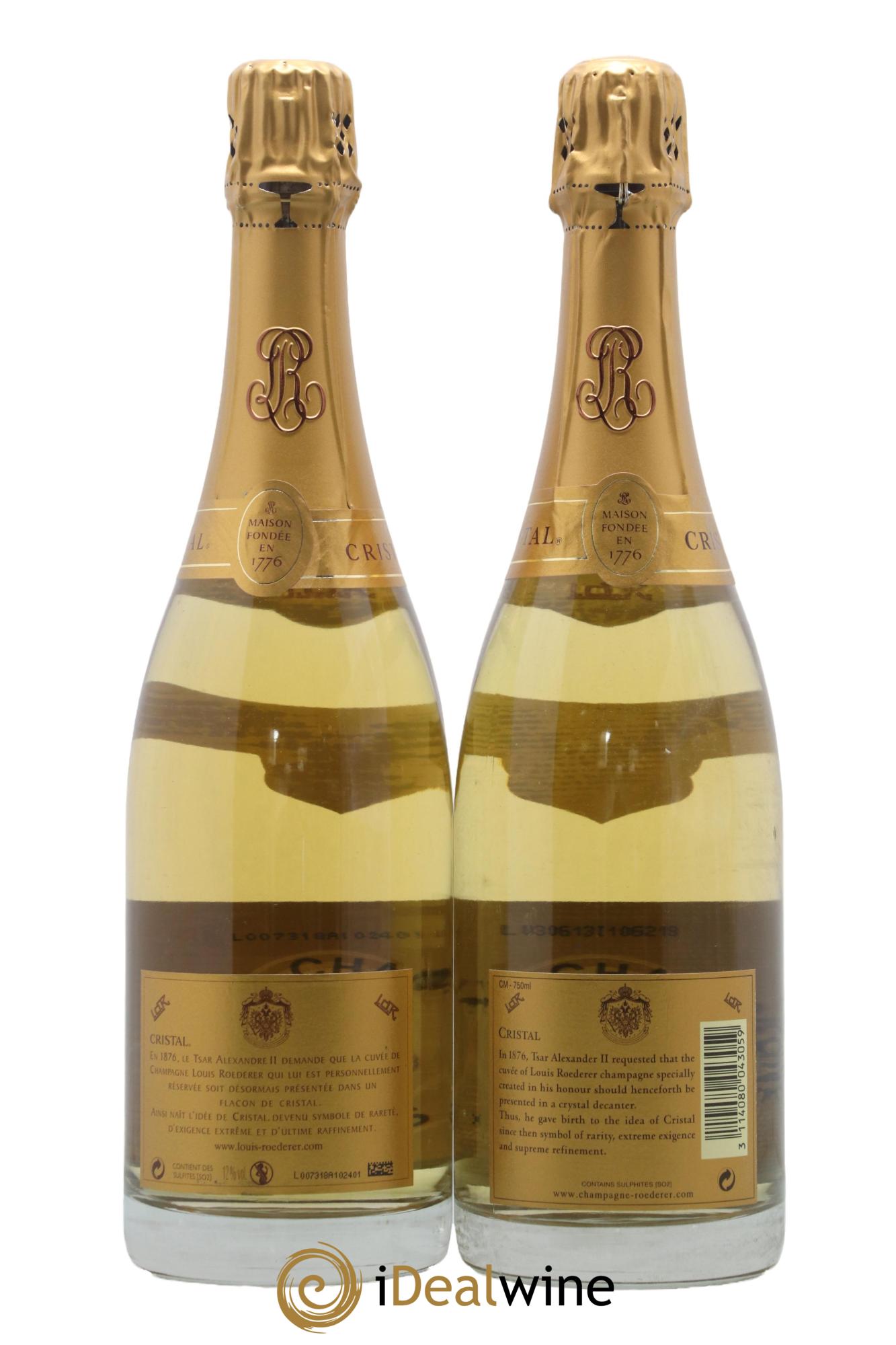 Cristal Louis Roederer 2002 - Posten von 2 Flaschen - 1