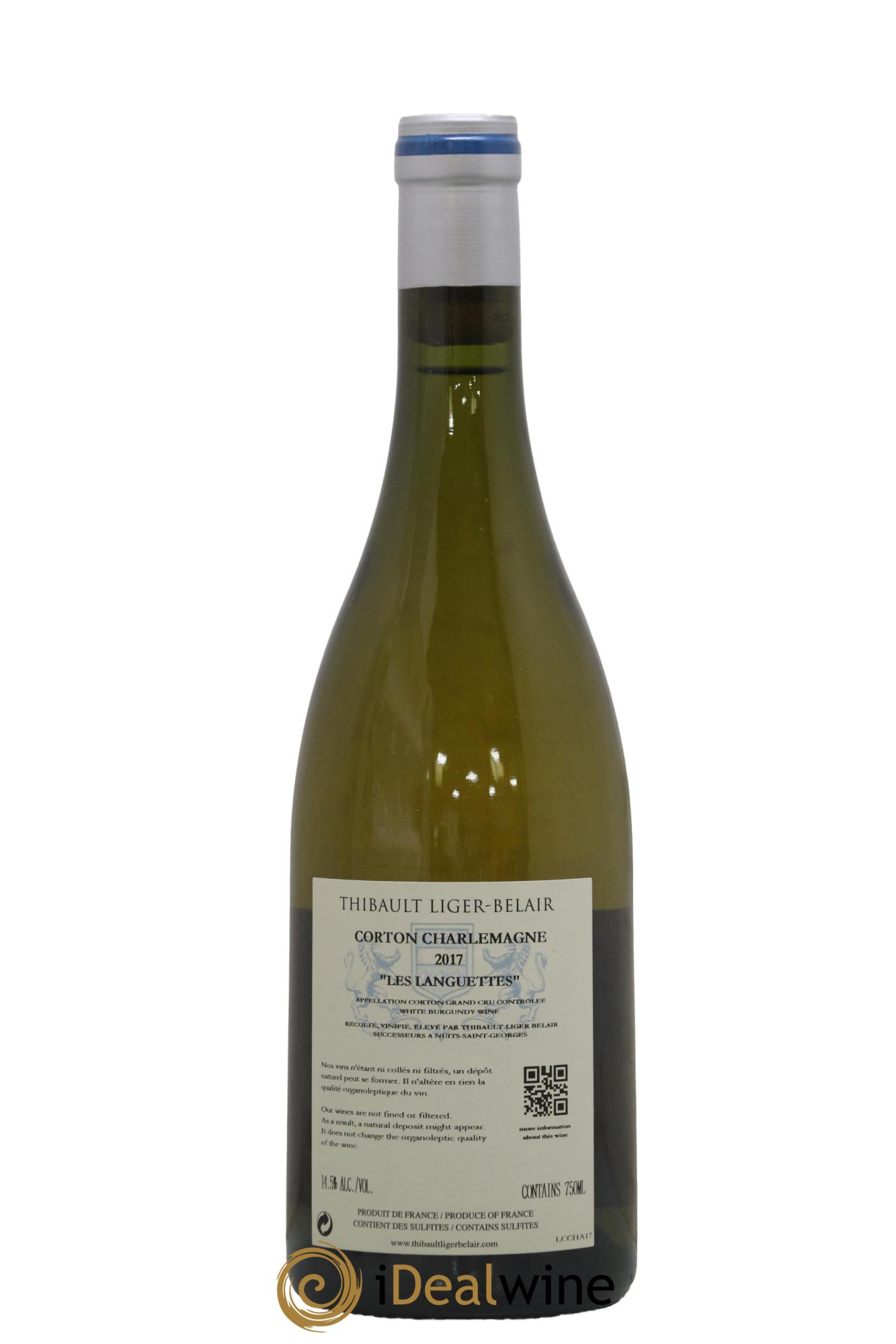 Corton Charlemagne Grand Cru Les Languettes Thibault Liger-Belair Successeurs 2017 - Posten von 1 Flasche - 1