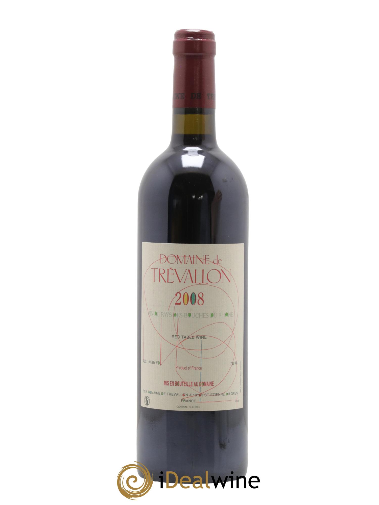 VDP Bouches du Rhône Trévallon (Domaine de) Eloi Dürrbach 2008 - Lot de 1 bouteille - 0