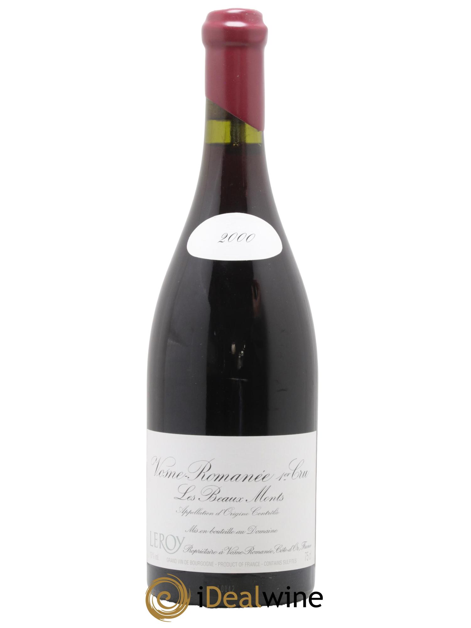 Vosne-Romanée 1er Cru Les Beaux-Monts Leroy (Domaine) 2000 - Lot de 1 bouteille - 0