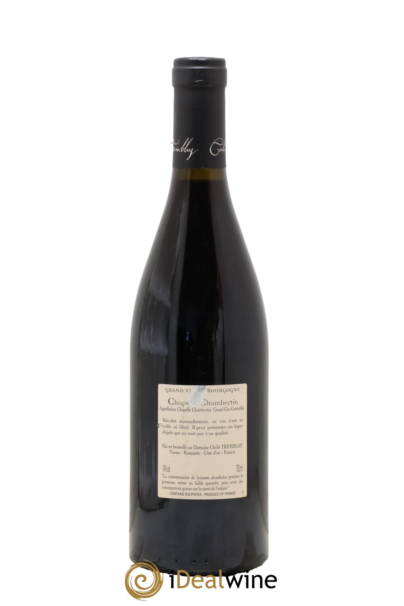 Chapelle-Chambertin Grand Cru Cécile Tremblay 2015 - Posten von 1 Flasche - 1