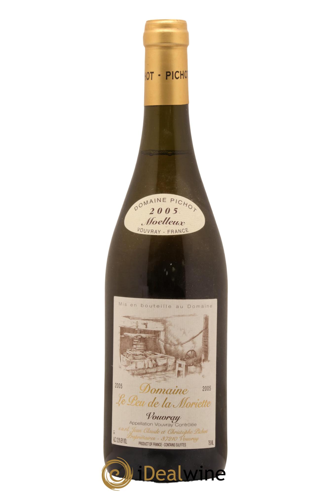 Vouvray Moelleux Domaine Pichot Le Peu De Moriette 2005 - Lotto di 1 bottiglia - 0