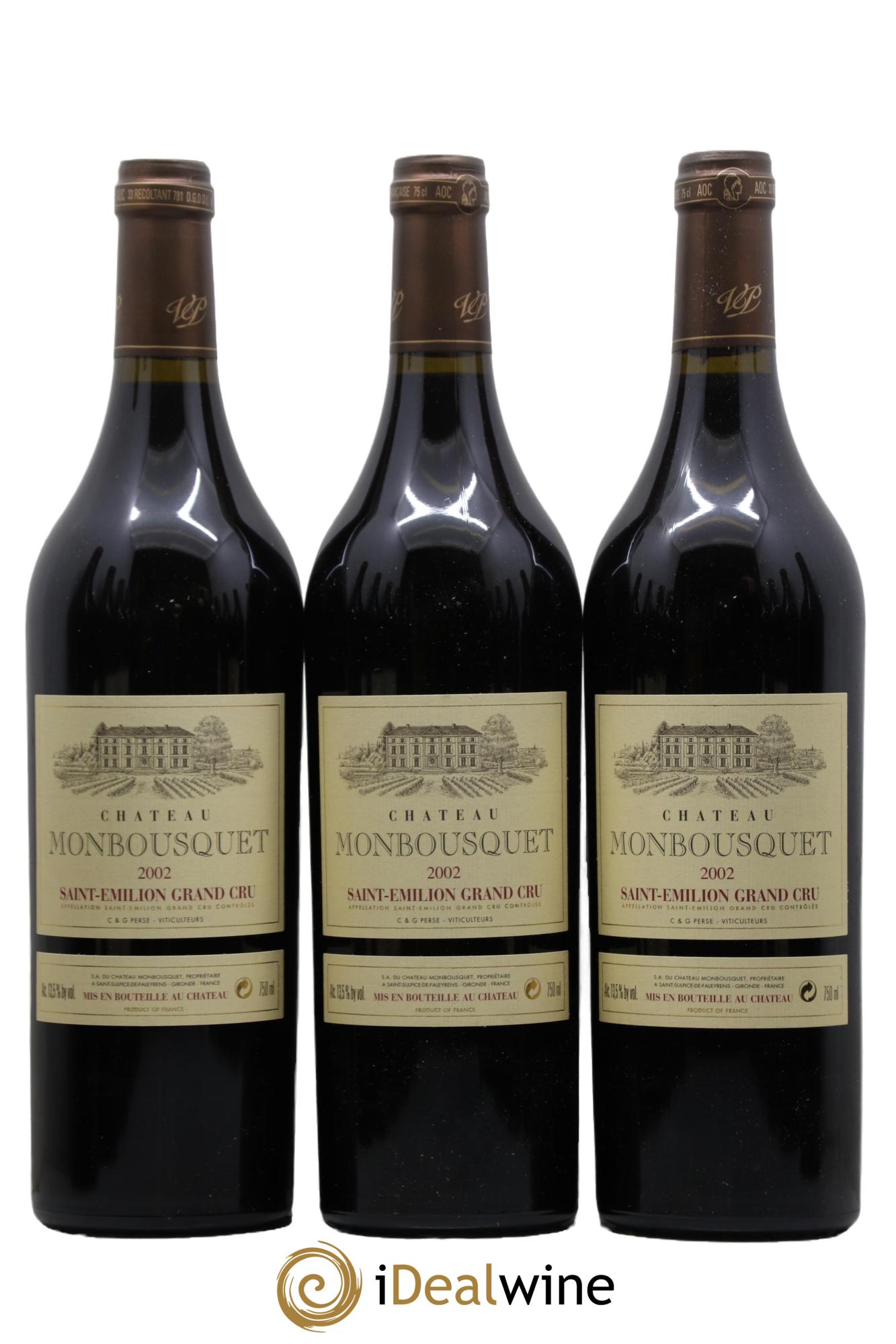 Château Monbousquet Grand Cru Classé 2002 - Lot de 12 bouteilles - 1
