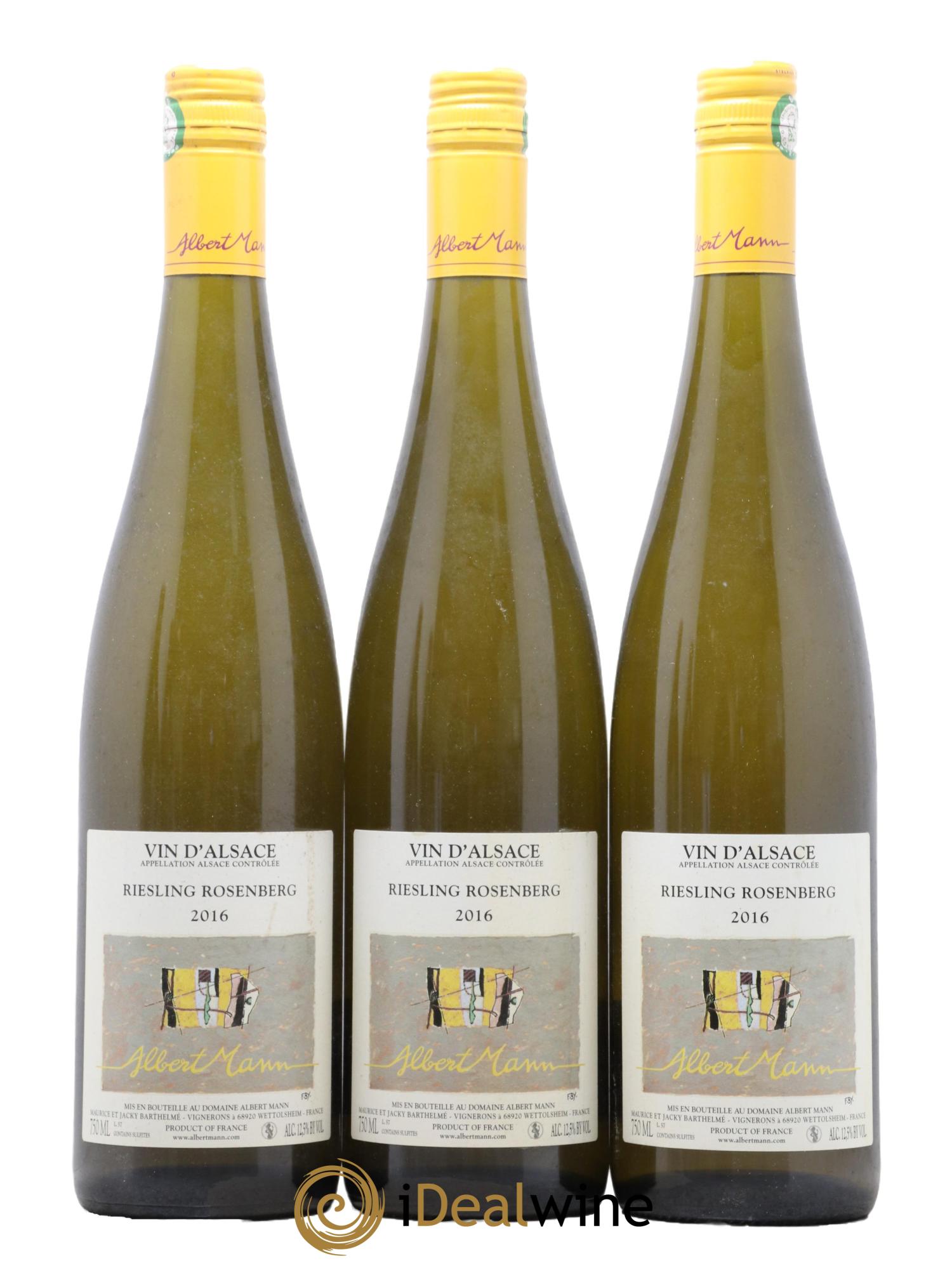 Alsace Riesling Rosenberg Albert Mann 2016 - Posten von 3 Flaschen - 0