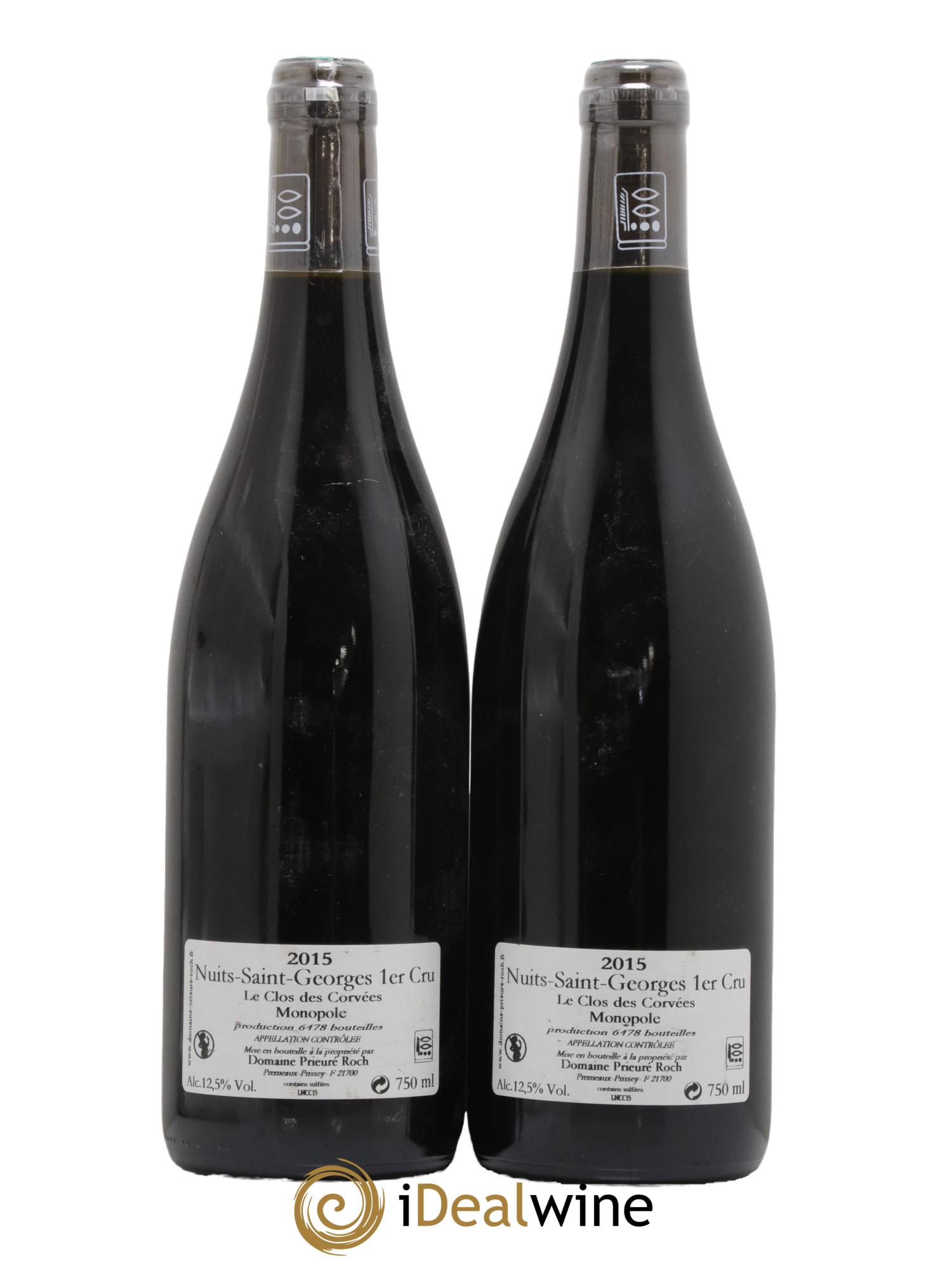 Nuits-Saint-Georges 1er Cru Le Clos des Corvées Prieuré Roch 2015 - Lot de 2 bouteilles - 1