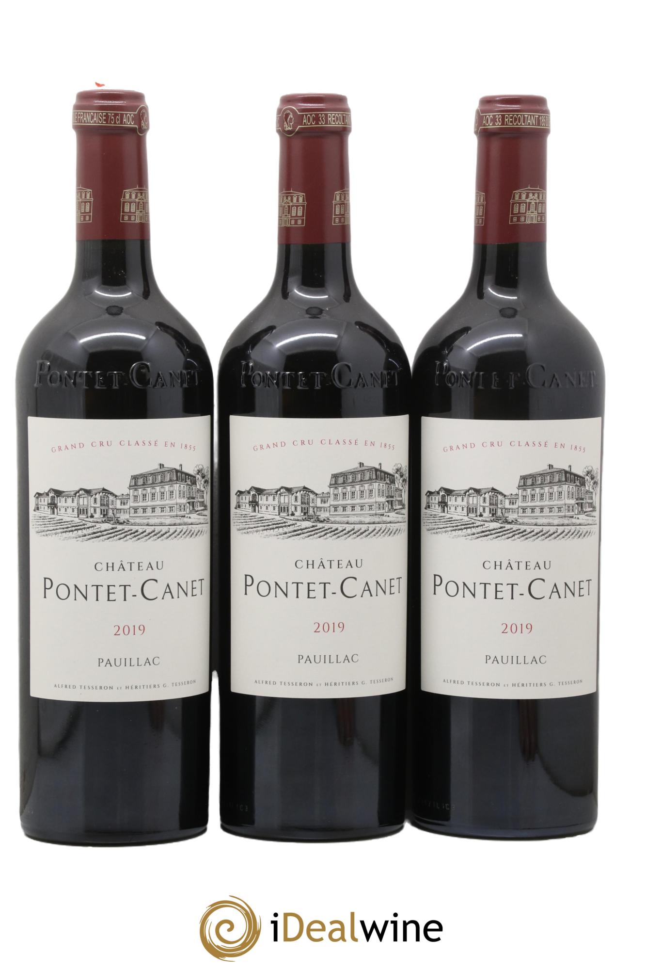 Château Pontet Canet 5ème Grand Cru Classé 2019 - Posten von 3 Flaschen - 1