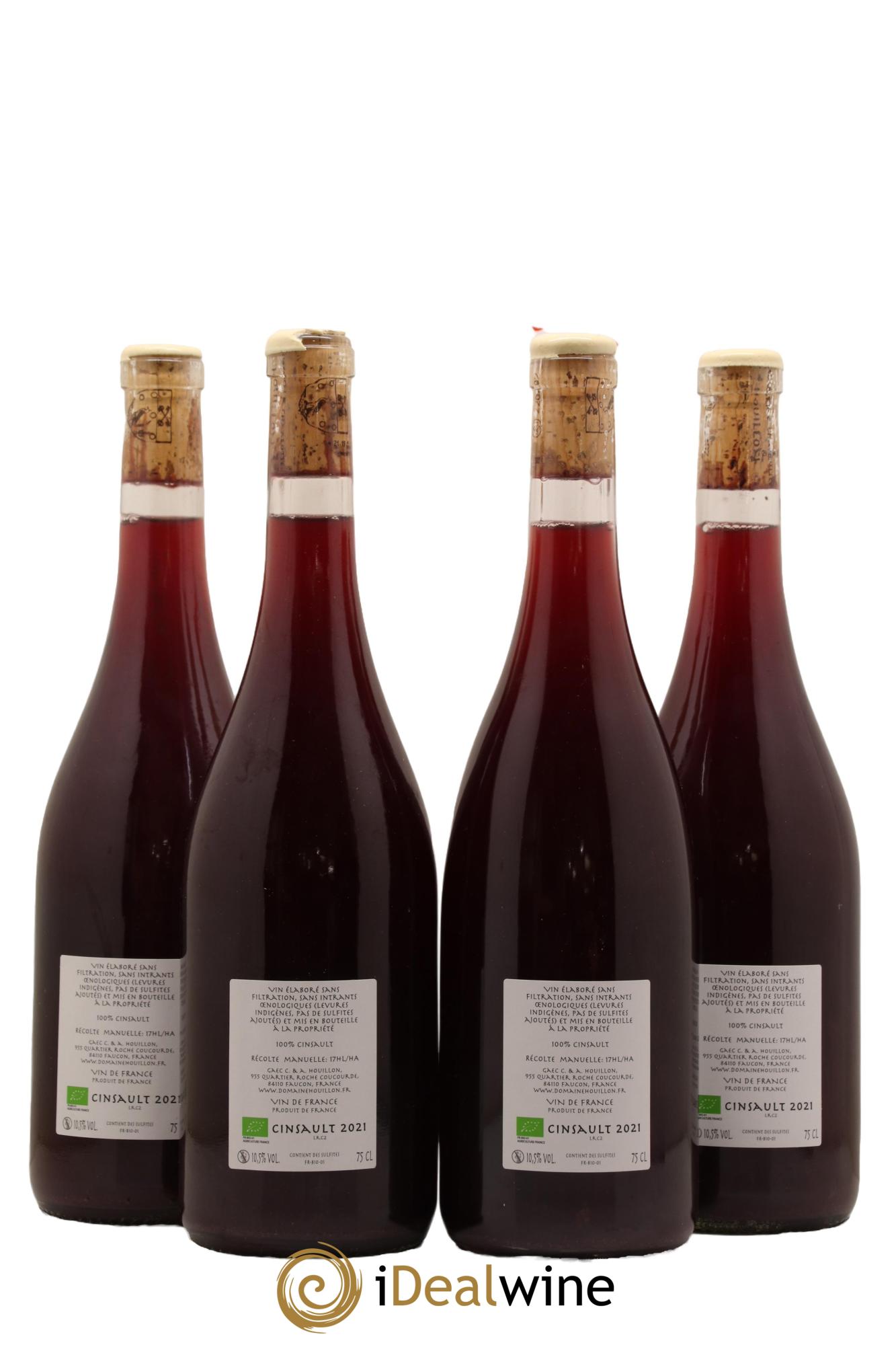 Vin de France Cinsault Aurélien et Charlotte Houillon 2021 - Lot de 4 bouteilles - 1