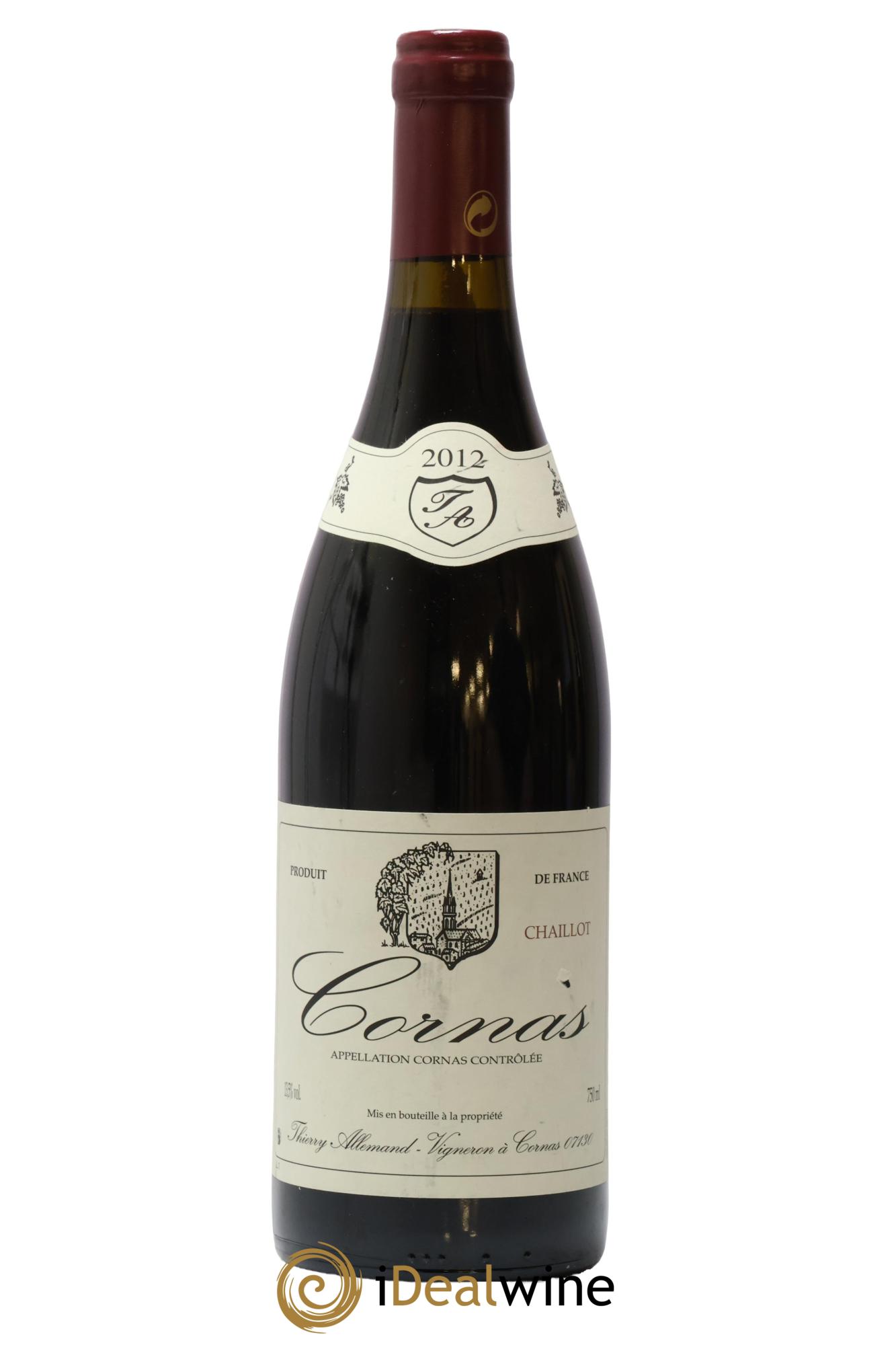 Cornas Chaillot Thierry Allemand 2012 - Lot de 1 bouteille - 0