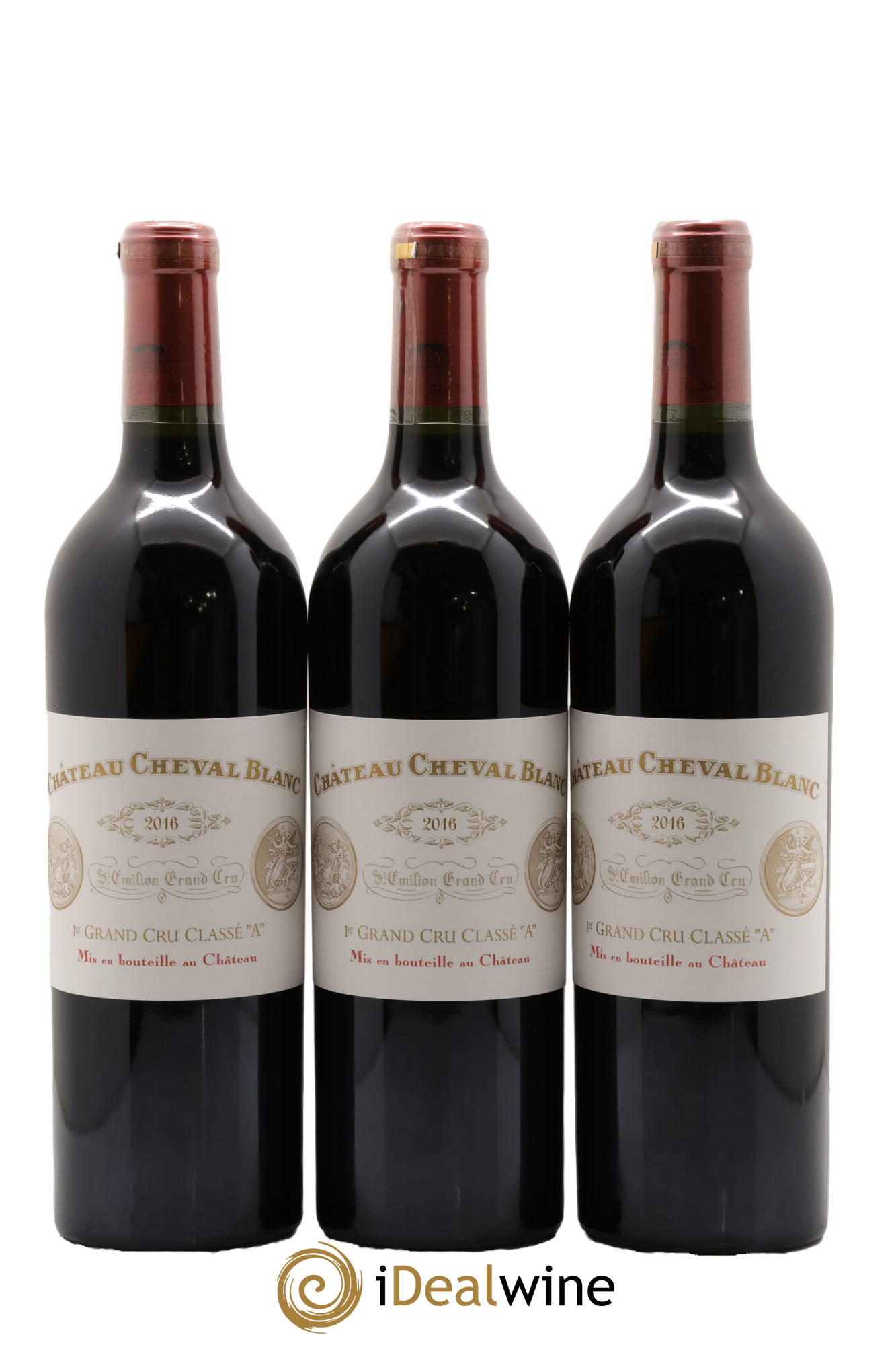 Château Cheval Blanc 1er Grand Cru Classé A 2016 - Lot of 3 bottles - 0