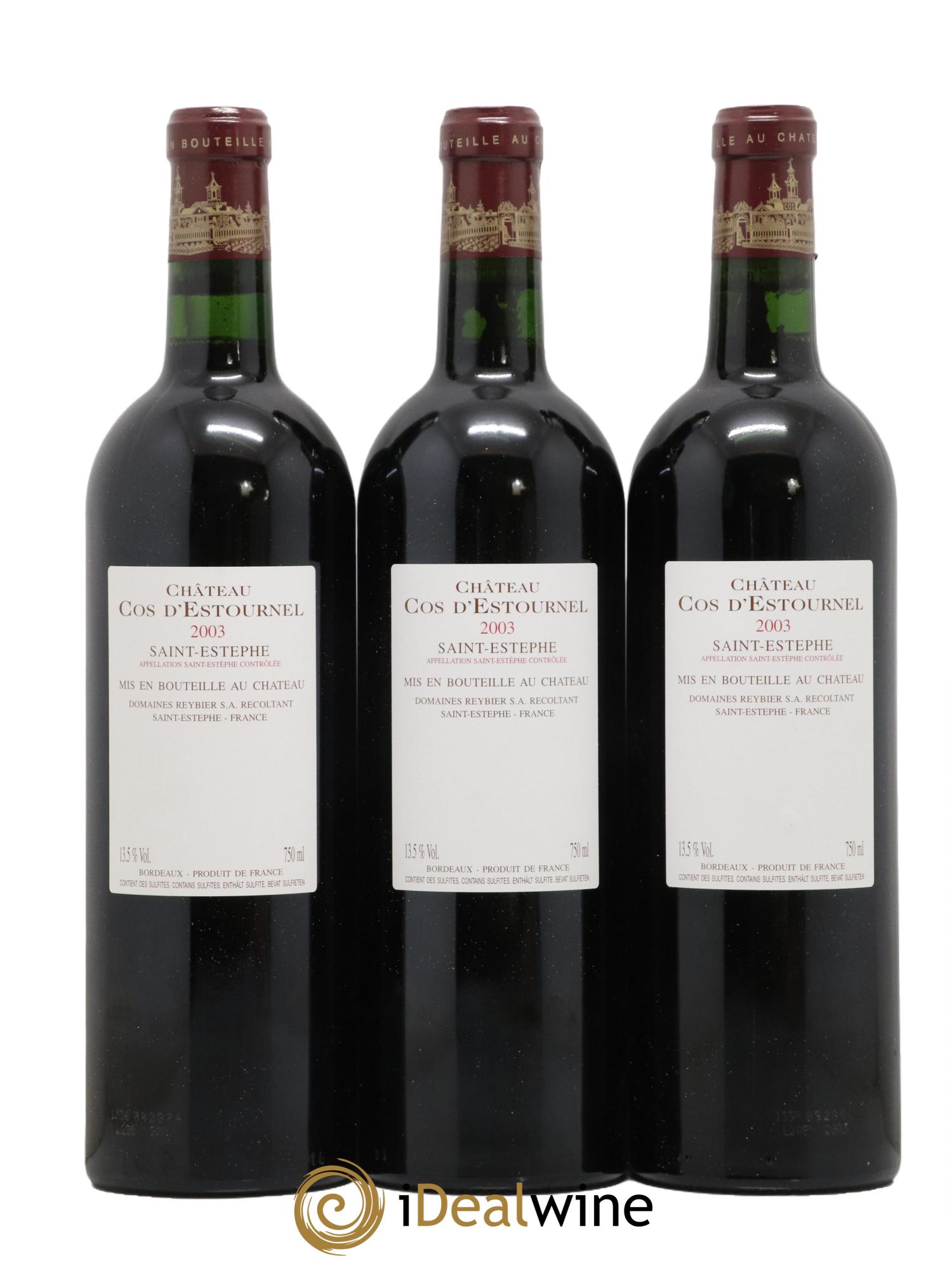 Cos d'Estournel 2ème Grand Cru Classé 2003 - Lot de 6 bouteilles - 2