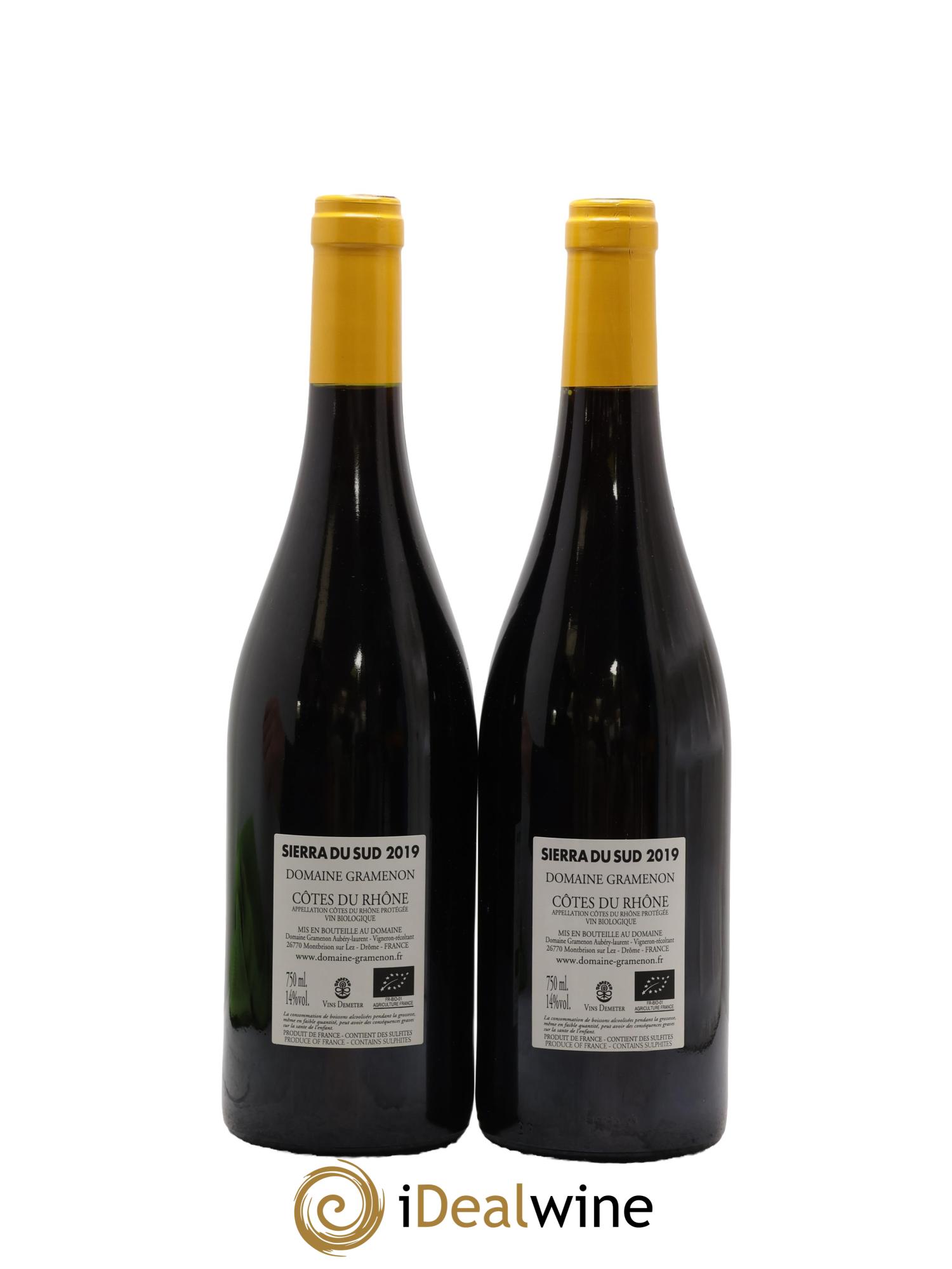 Côtes-du-Rhône Sierra du Sud Gramenon (Domaine) 2019 - Lot de 2 bouteilles - 1