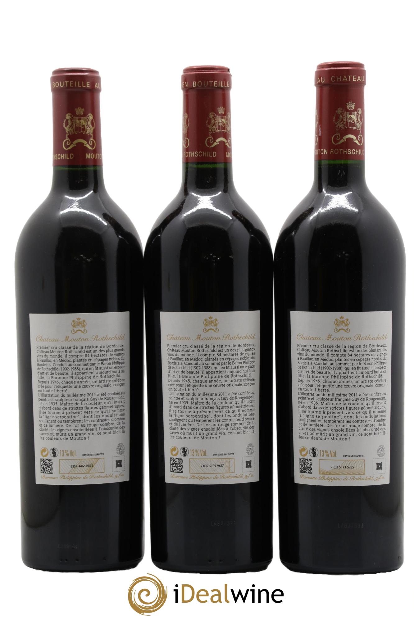 Château Mouton Rothschild 1er Grand Cru Classé 2011 - Lot de 6 bouteilles - 5