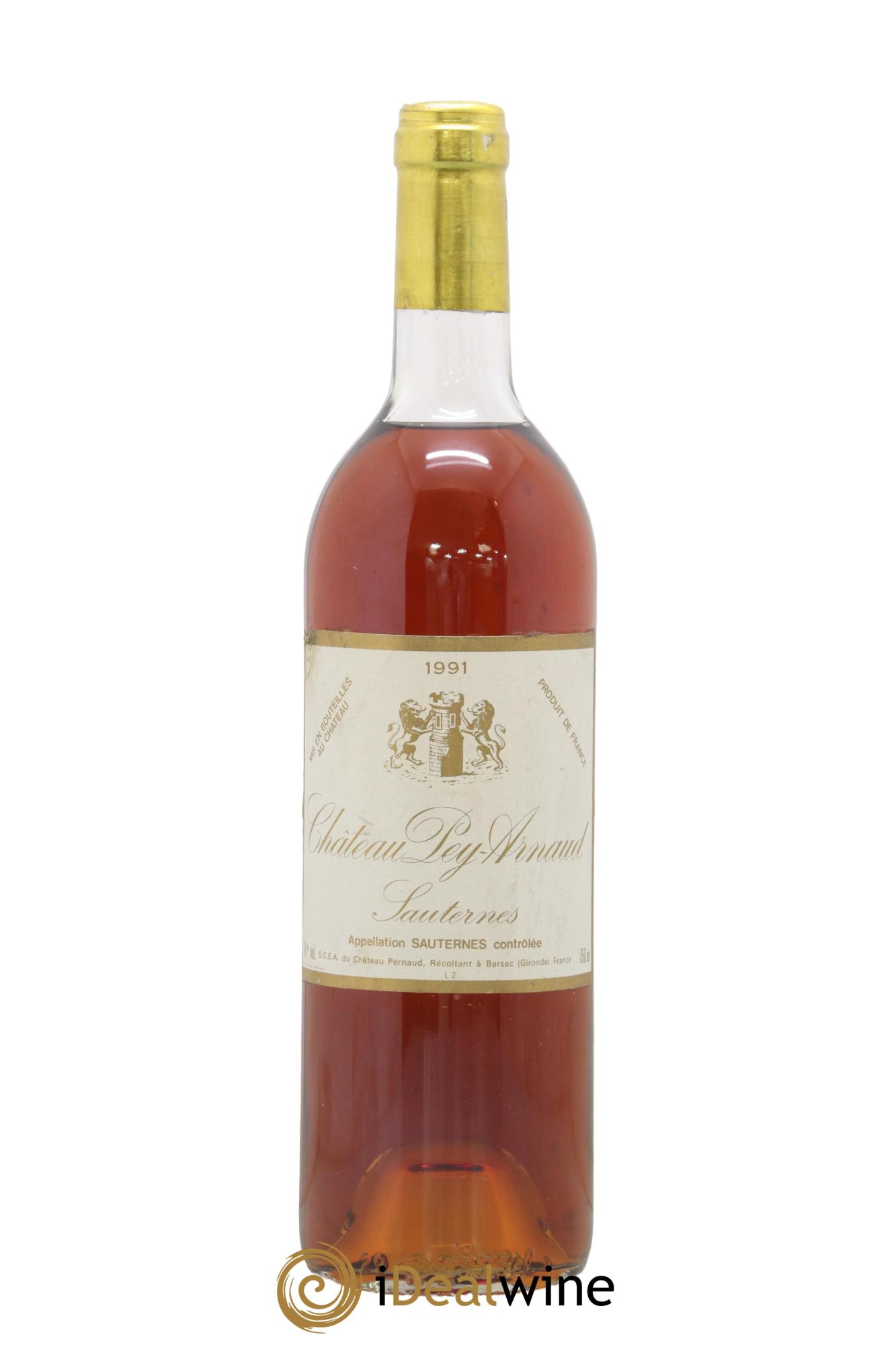 Sauternes Château Pey-Arnaud 1991 - Lot de 1 bouteille - 0
