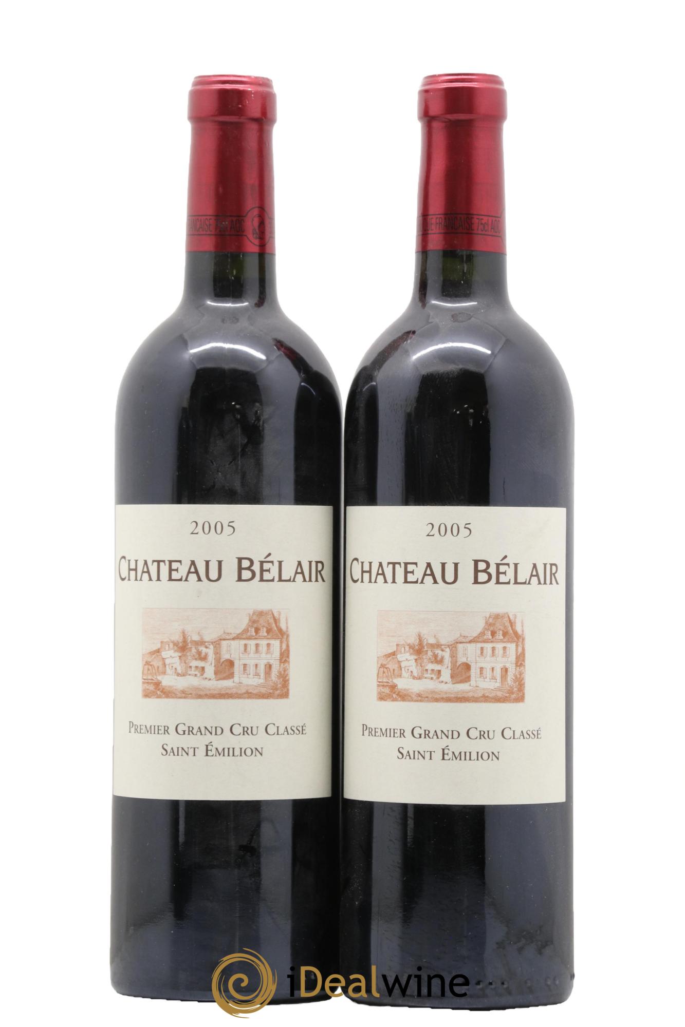Château Belair (Belair-Monange) 1er Grand Cru Classé B 2005 - Lot de 2 bouteilles - 0