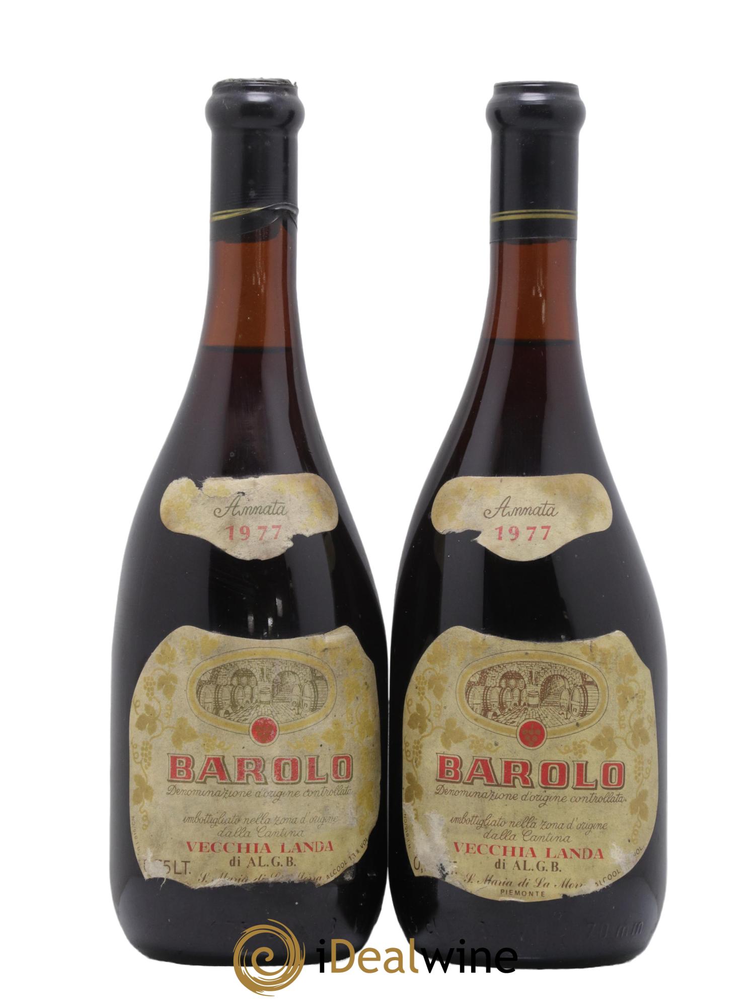 Barolo Vecchia Landa 1977 - Lot de 2 bouteilles - 0
