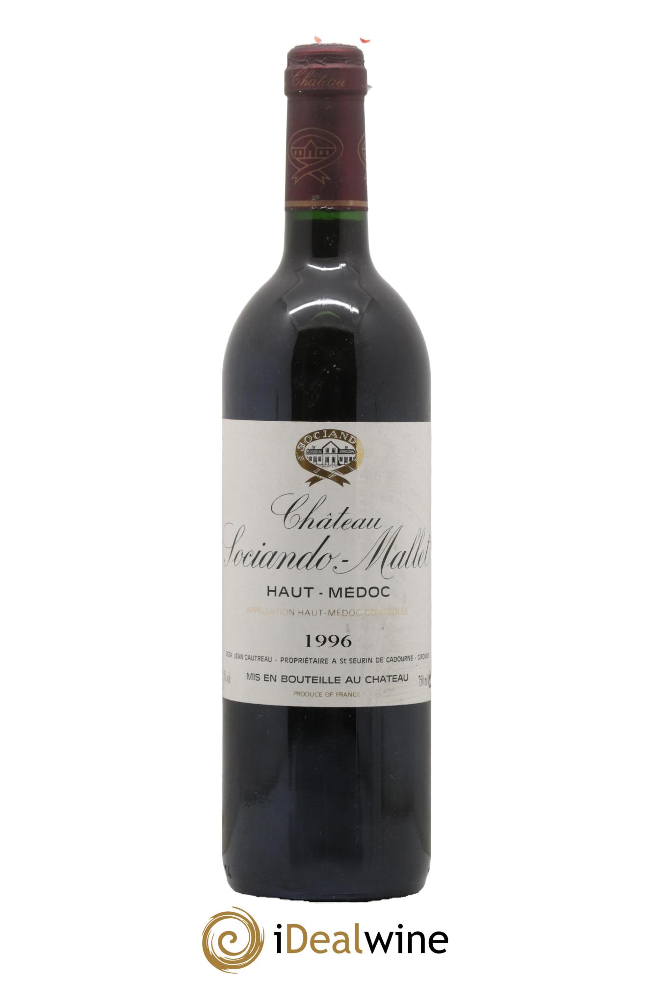 Château Sociando Mallet 1996 - Lotto di 1 bottiglia - 0