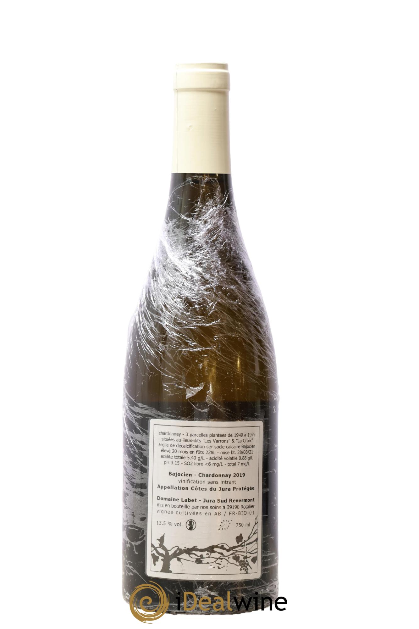 Côtes du Jura Chardonnay Bajocien Romain - Julien  - Charline Labet 2019 - Lot de 1 bouteille - 1