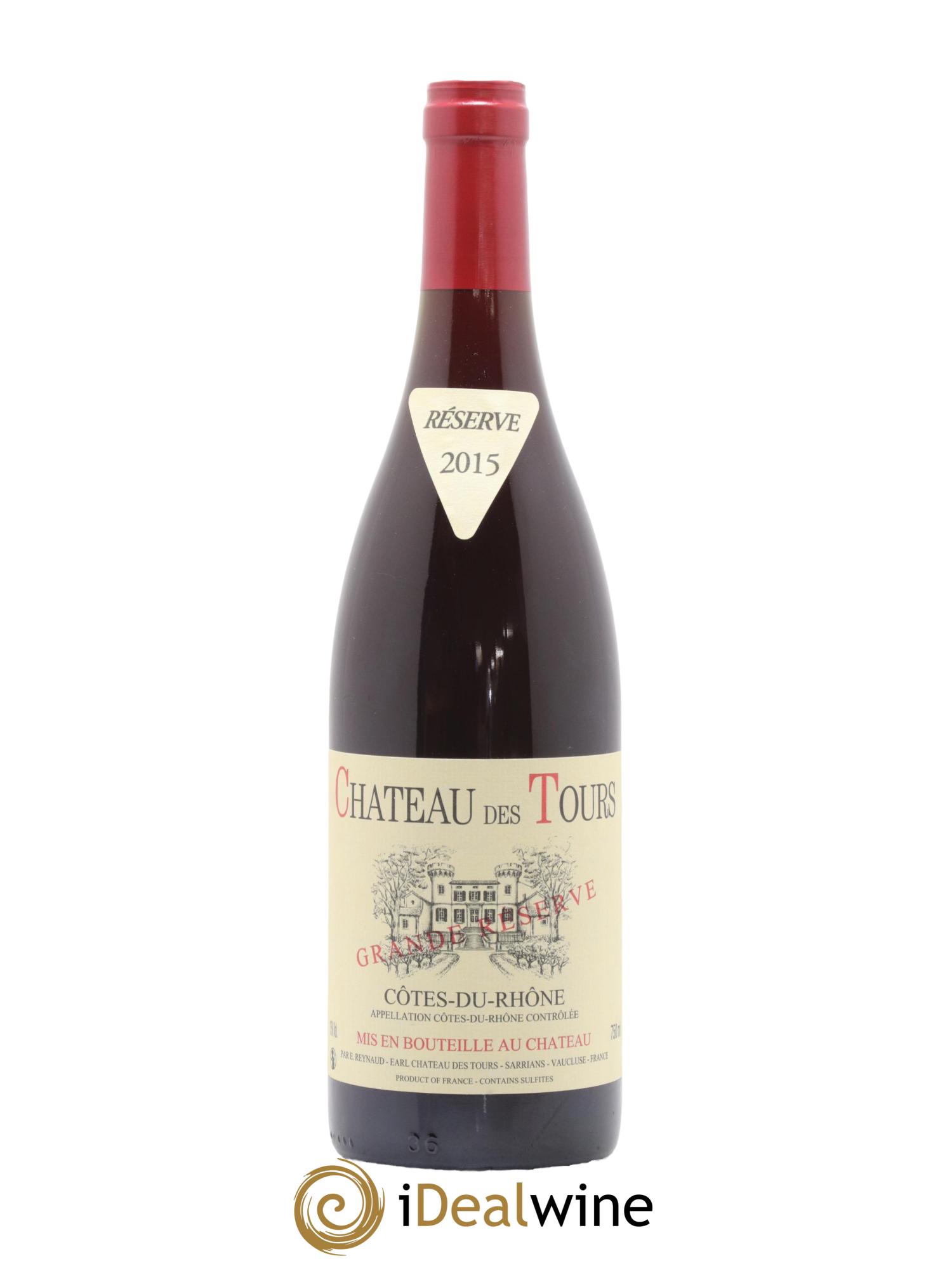 Côtes-du-Rhône Château des Tours Grande Réserve Emmanuel Reynaud 2015 - Lot de 1 bouteille - 0