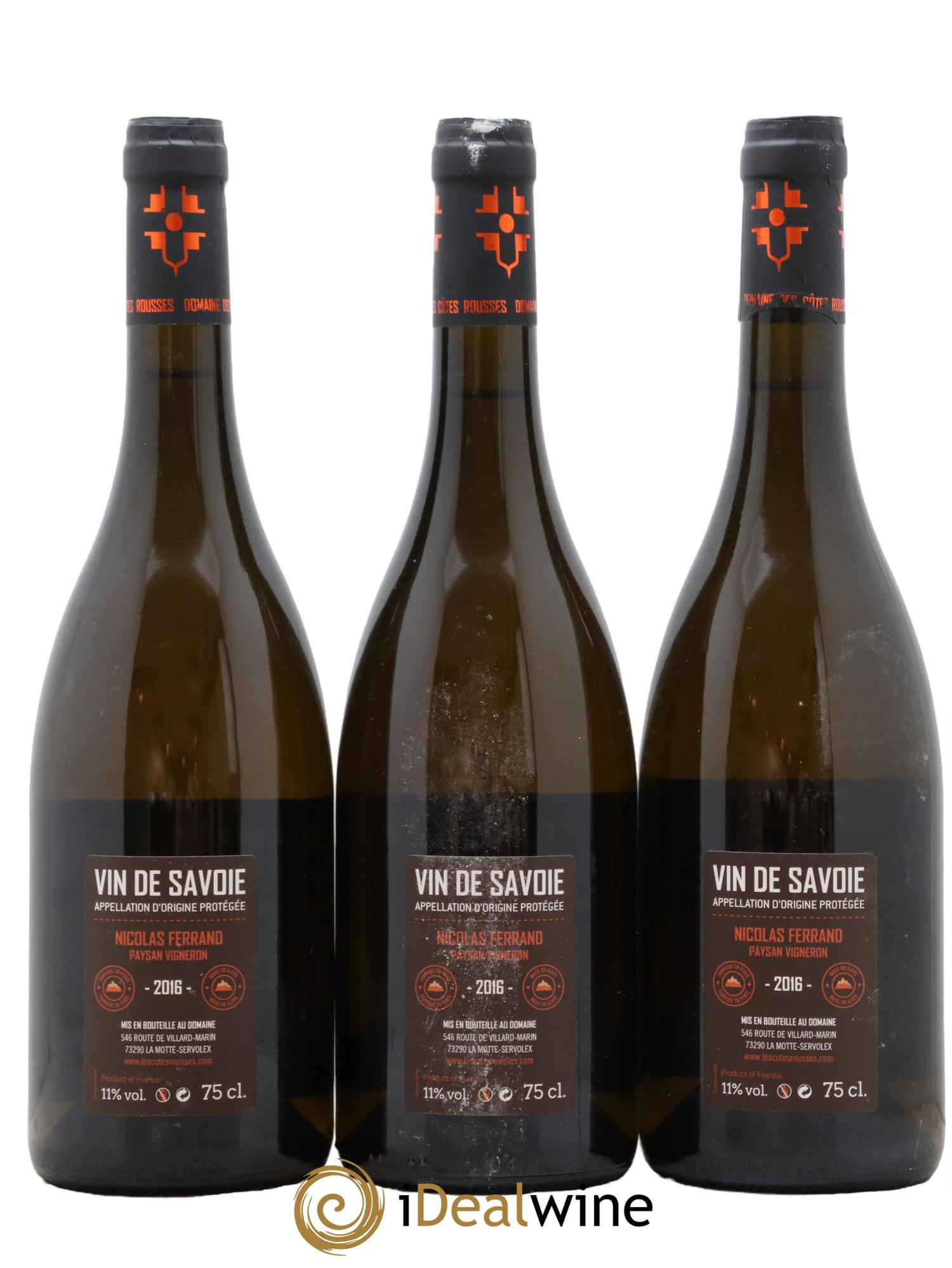 Vin de Savoie La Pente Cotes Rousses 2016 - Lot de 3 bouteilles - 1
