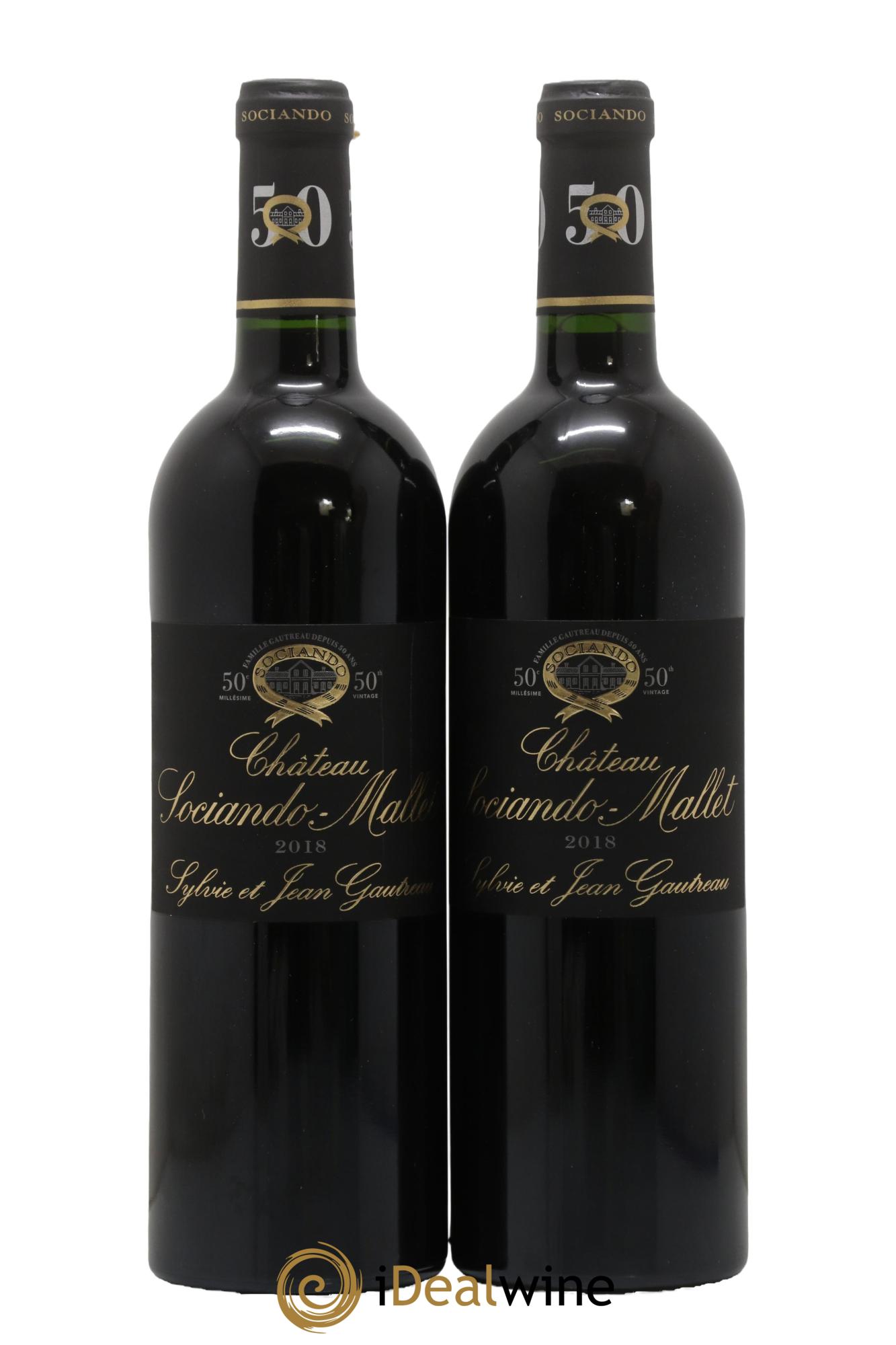 Château Sociando Mallet 2018 - Lot de 2 bouteilles - 0