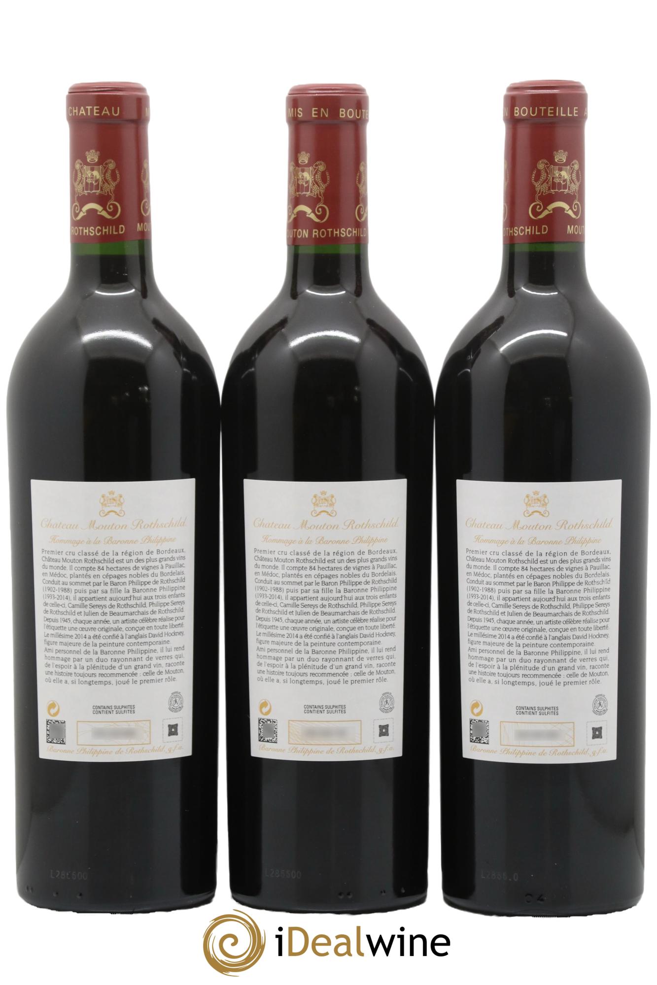 Château Mouton Rothschild 1er Grand Cru Classé 2014 - Posten von 3 Flaschen - 1