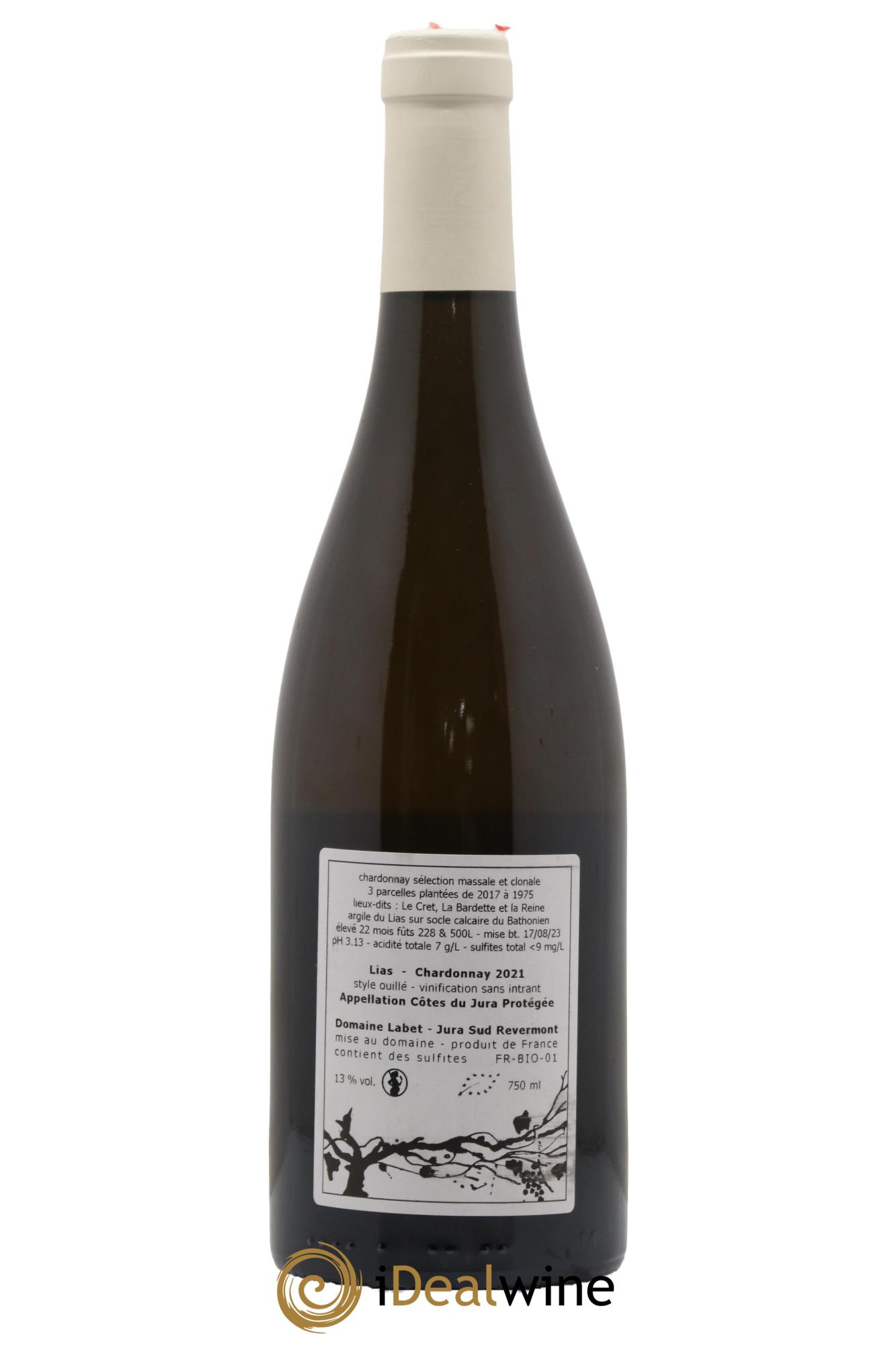 Côtes du Jura Chardonnay Lias Romain - Julien - Charline Labet 2021 - Lot of 1 bottle - 1