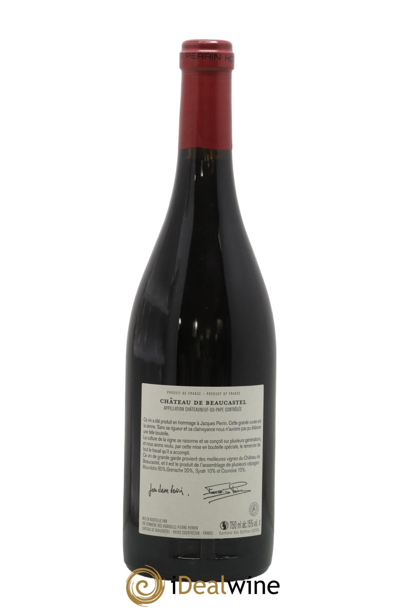 Châteauneuf-du-Pape Château de Beaucastel Hommage à Jacques Perrin Famille Perrin 2011 - Lot de 1 bouteille - 1