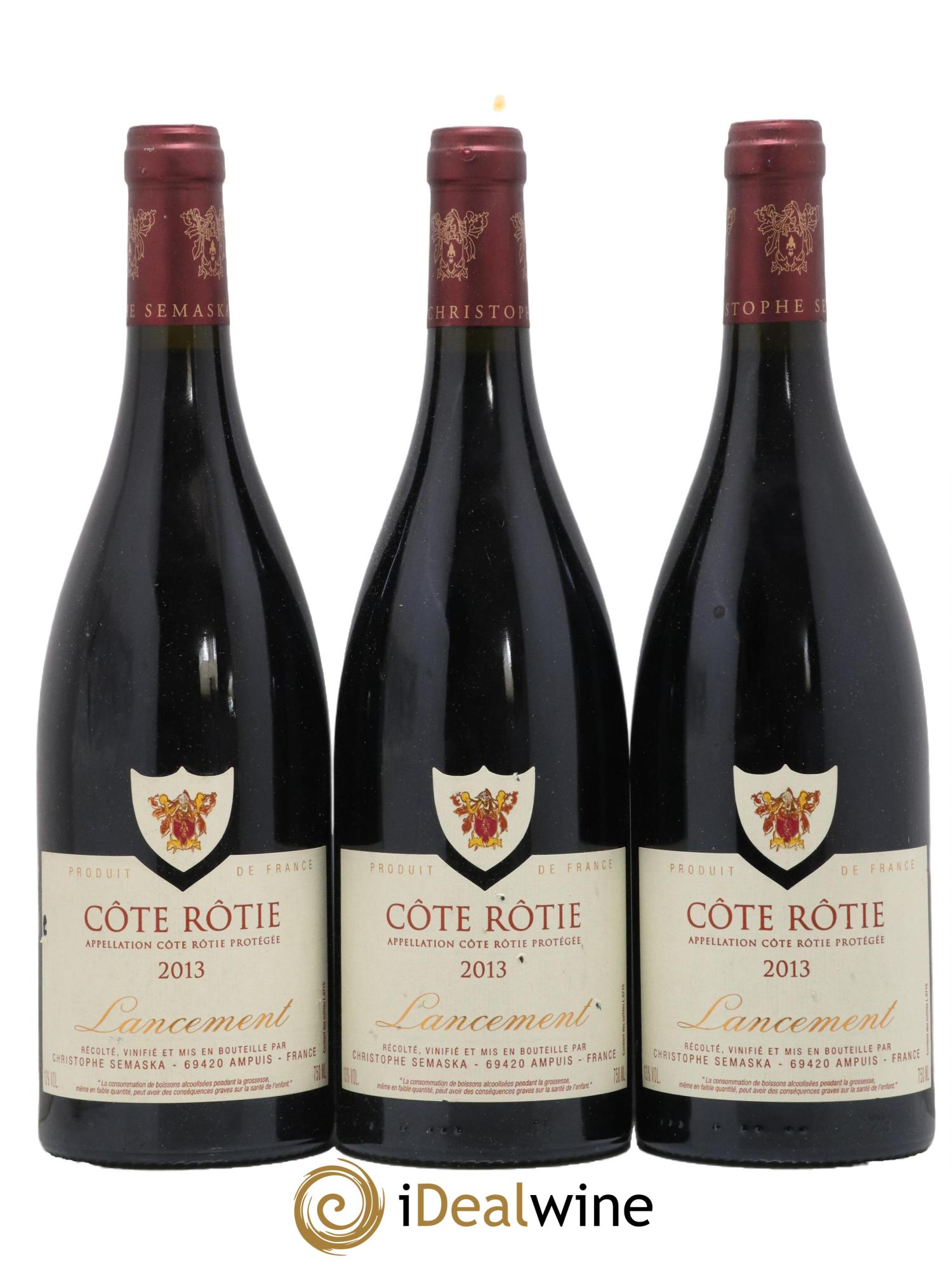 Côte-Rôtie Lancement Cristophe Semaska 2013 - Lot de 3 bouteilles - 0