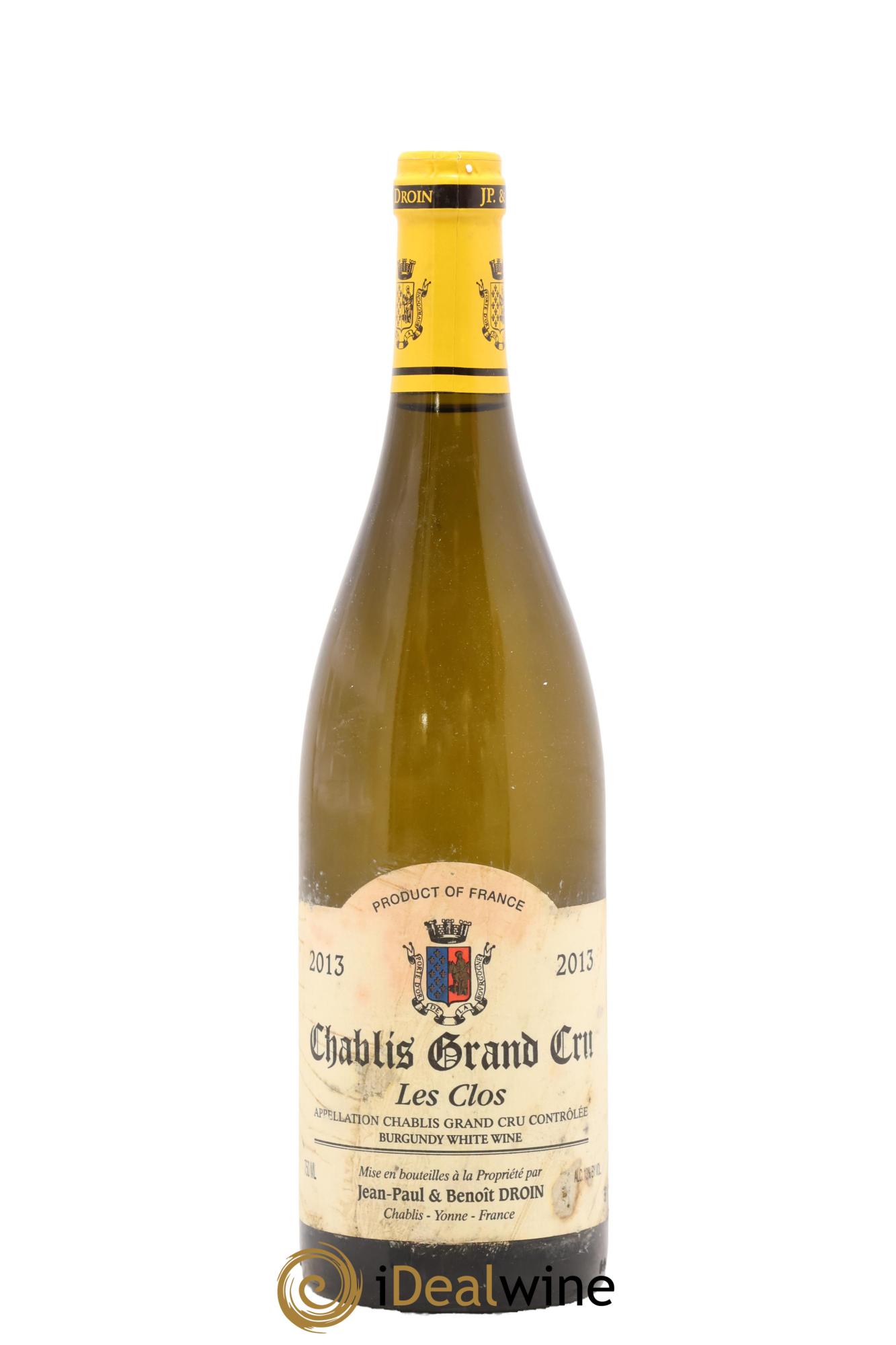 Chablis Grand Cru Les Clos Jean-Paul & Benoît Droin (Domaine) 2013 - Lote de 1 botella - 0