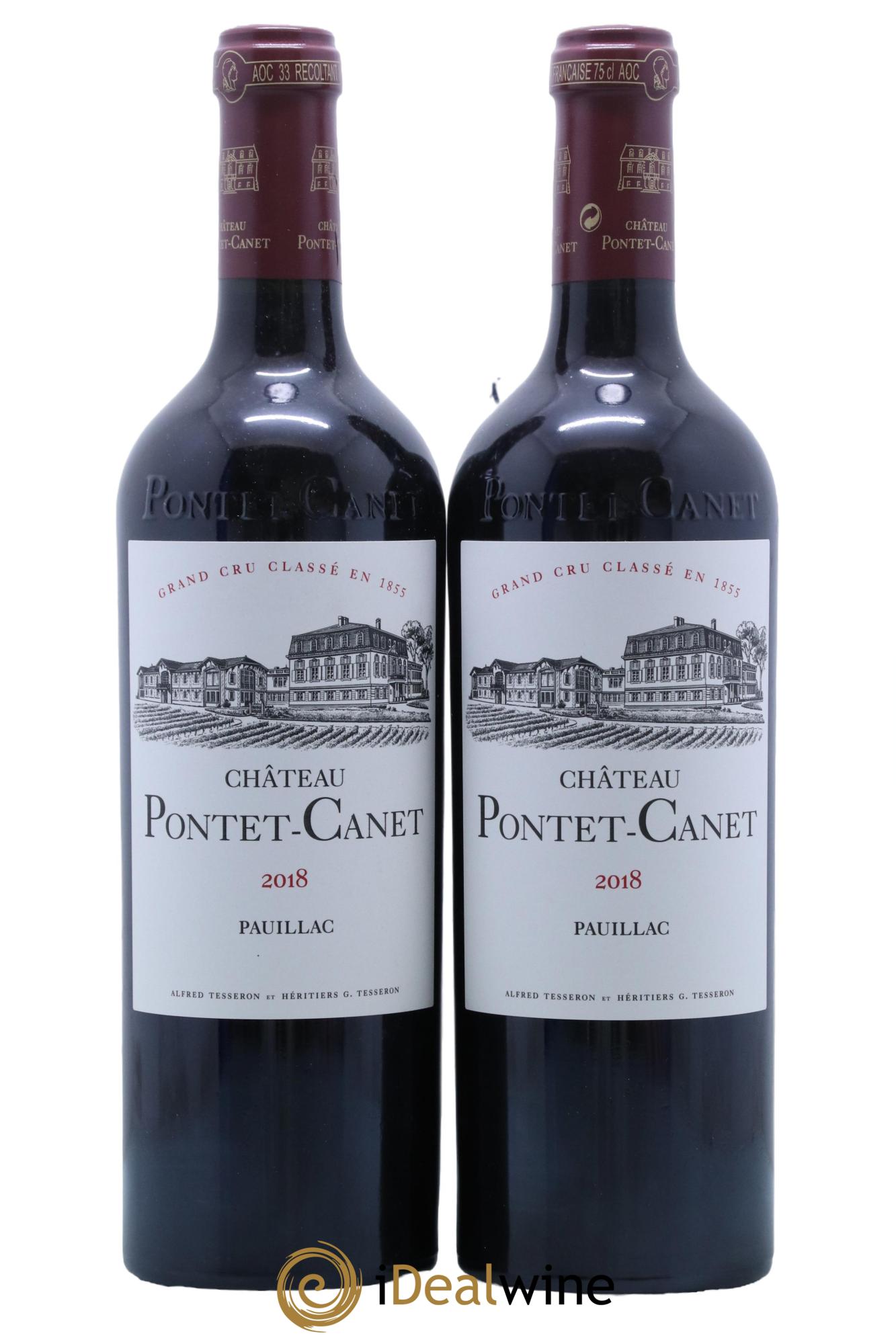 Château Pontet Canet 5ème Grand Cru Classé 2018 - Lot de 2 bouteilles - 0