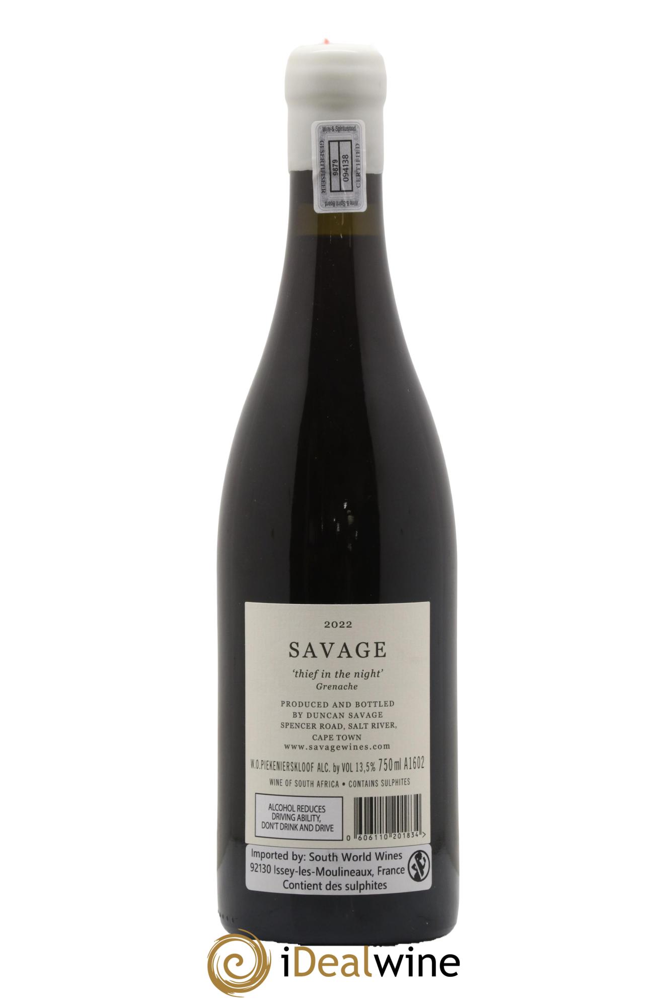 Afrique du Sud Savage Grenache Duncan Savage 2022 - Lotto di 1 bottiglia - 1