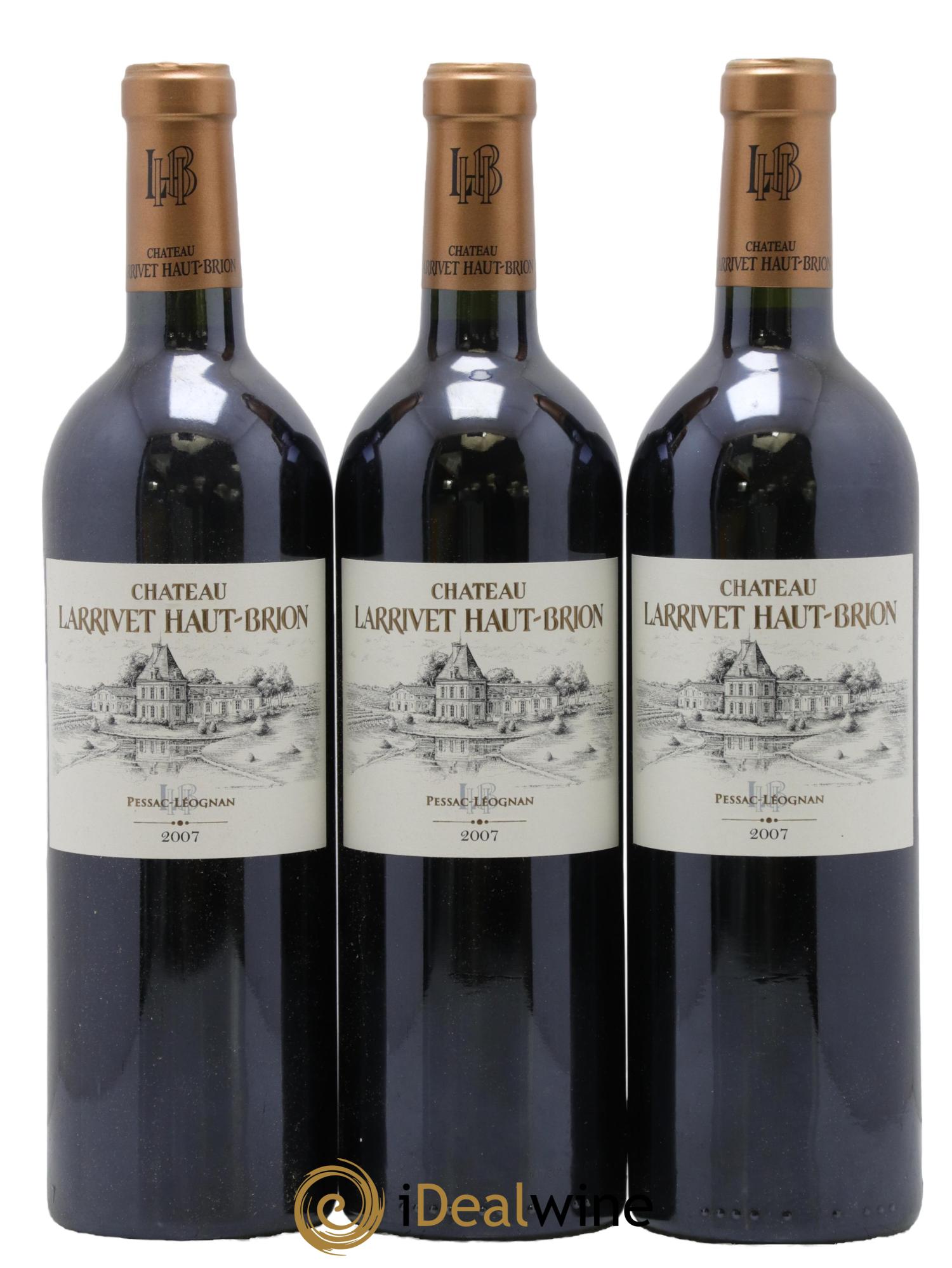 Château Larrivet Haut-Brion 2007 - Lot de 3 bouteilles - 0