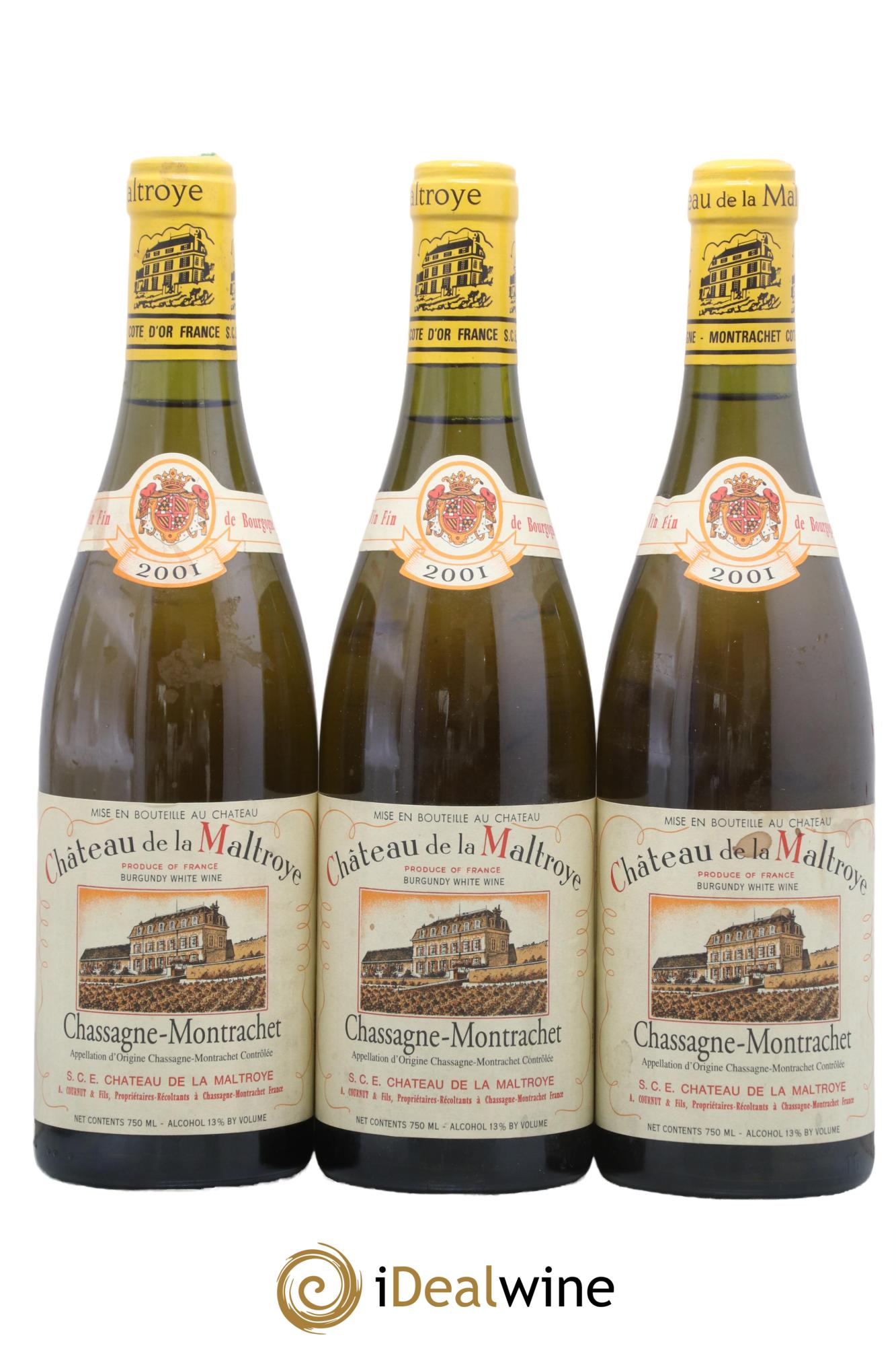 Chassagne-Montrachet Château de la Maltroye 2001 - Lotto di 3 bottiglie - 0