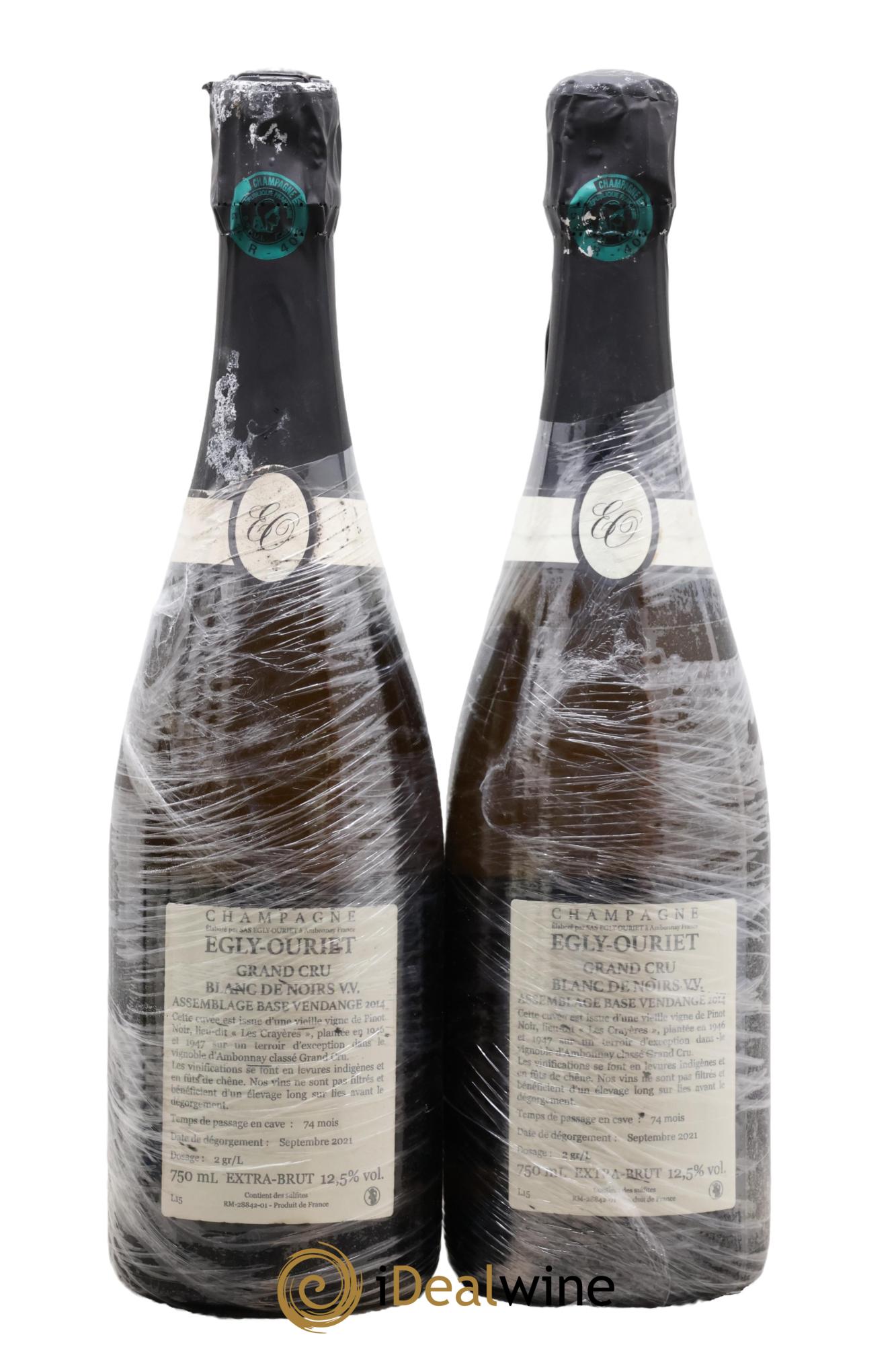 Blanc de Noirs Les Crayères Vieilles vignes Egly-Ouriet - Lot de 2 bouteilles - 1