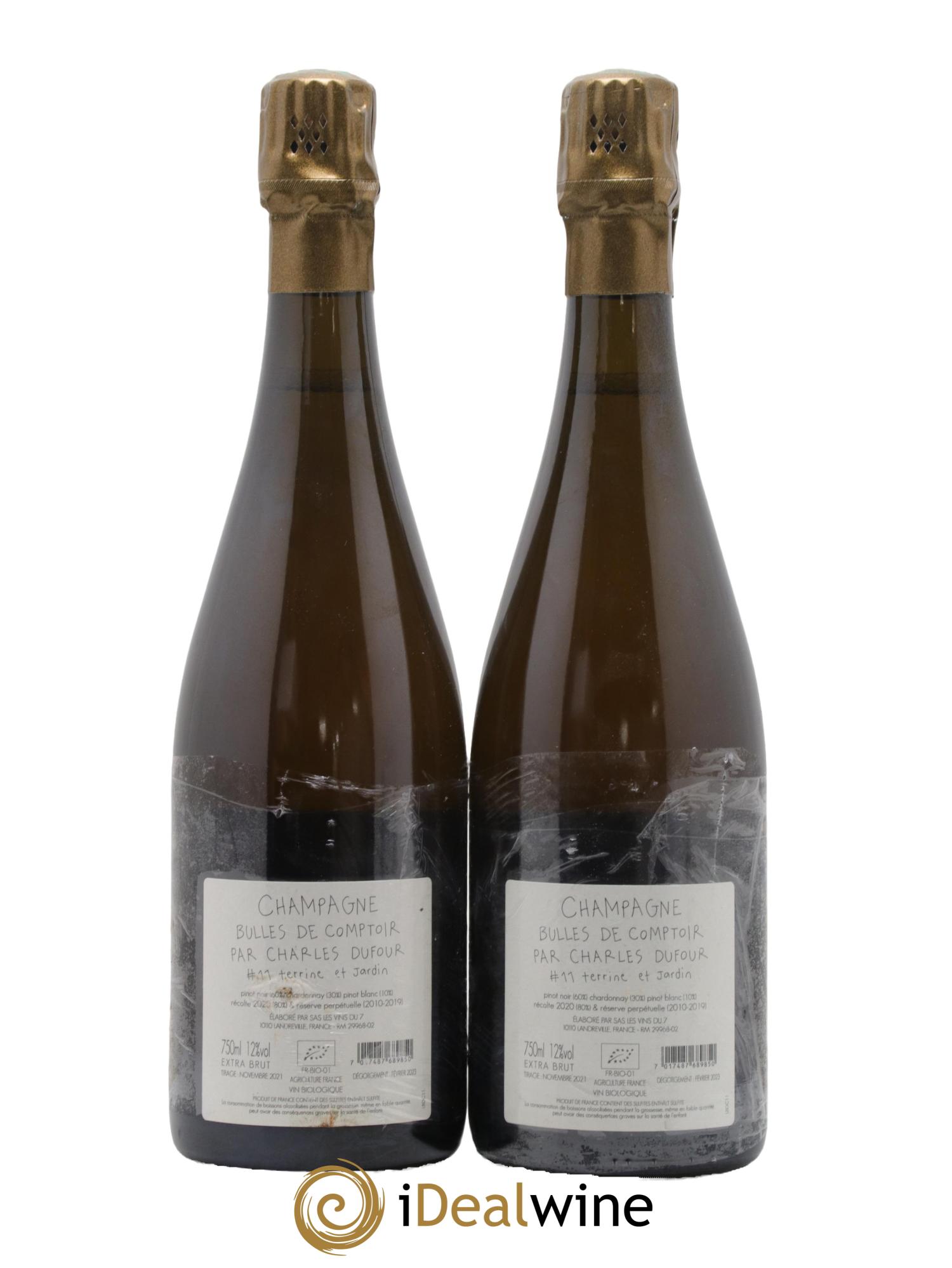 Champagne Bulles de Comptoir 11 Terrine et Jardin Charles Dufour - Lot de 2 bouteilles - 1