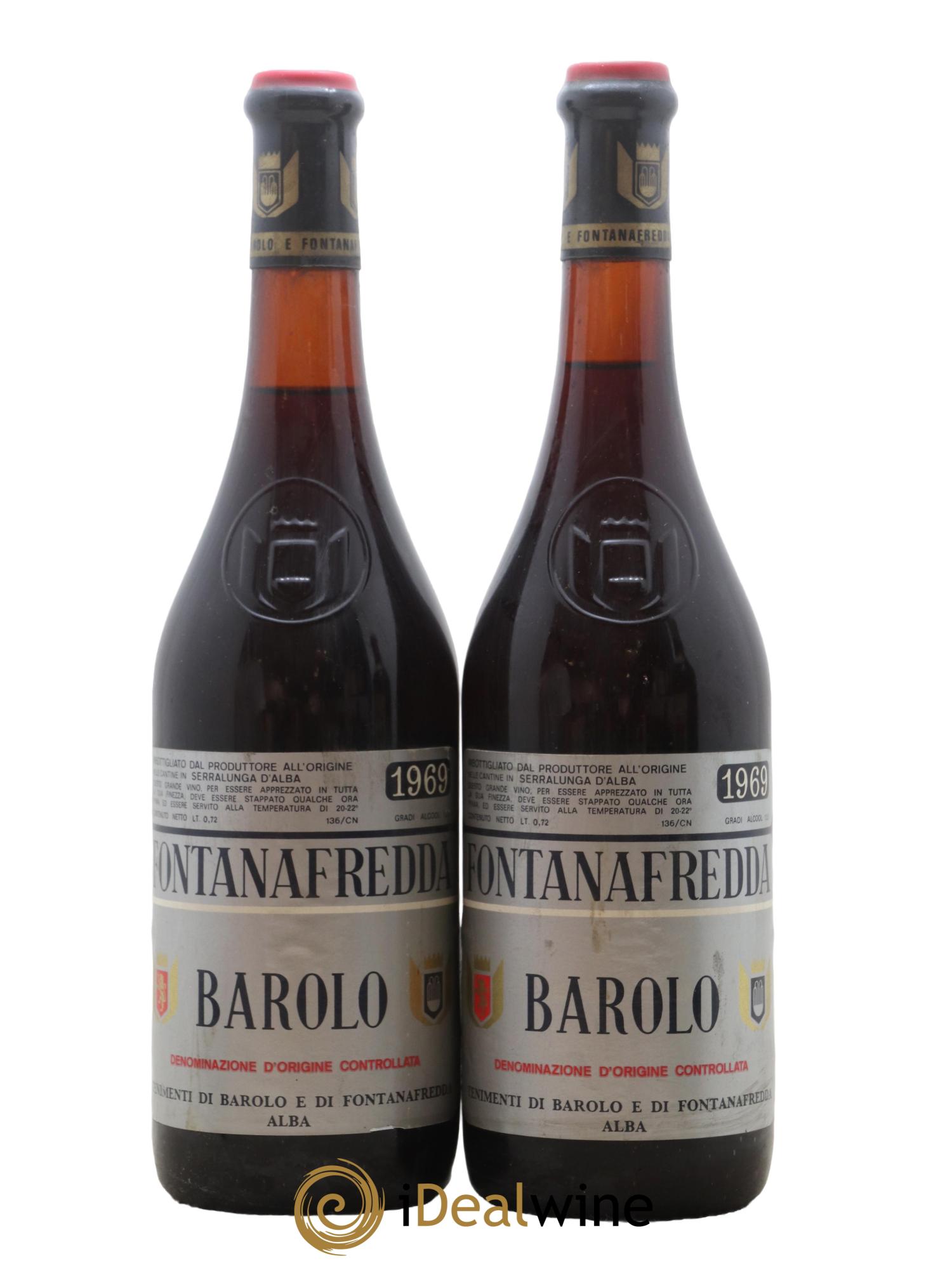 Barolo Fontanafredda 1969 - Lot de 2 bouteilles - 0