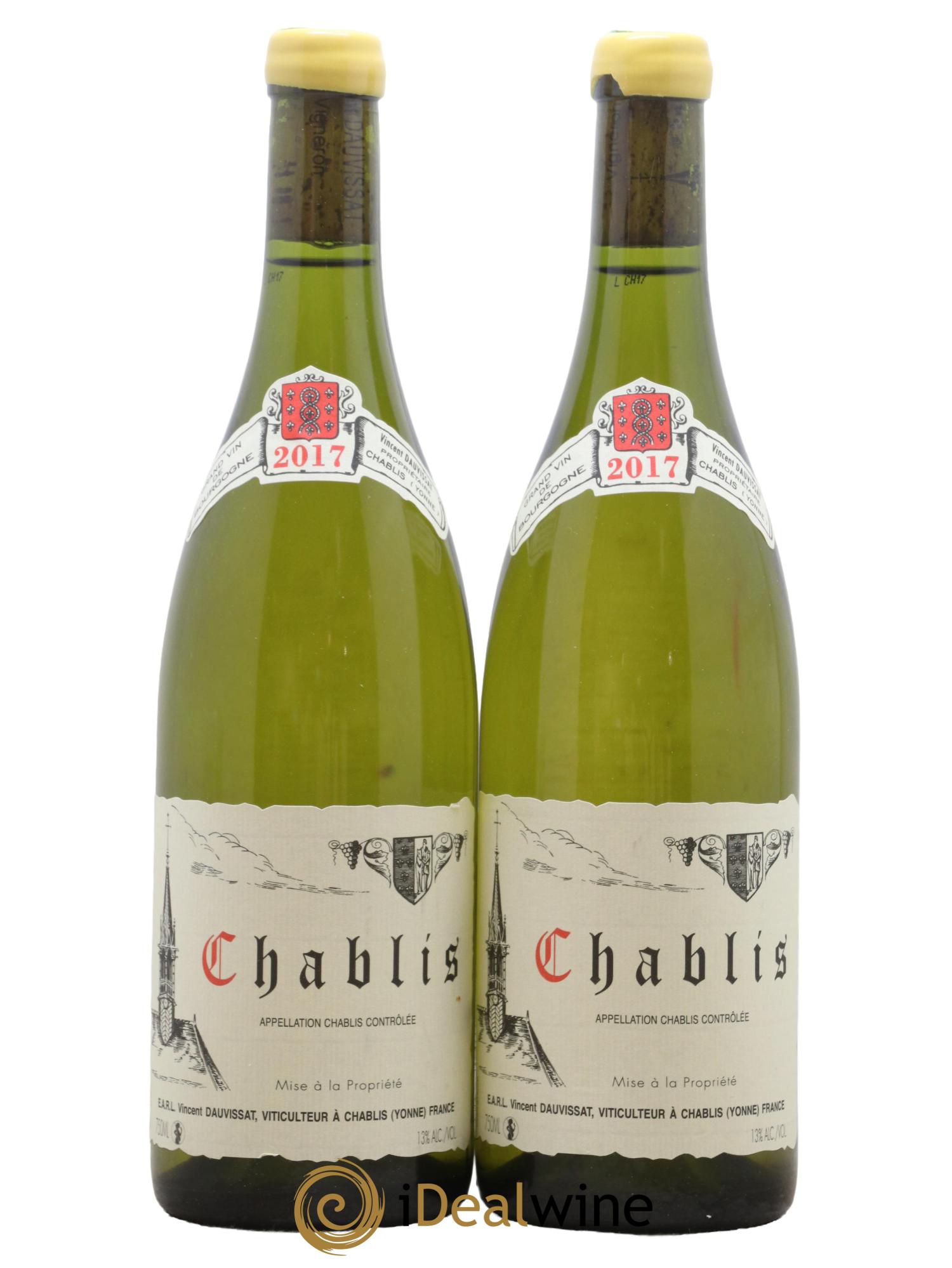 Chablis Vincent Dauvissat (Domaine) 2017 - Lot de 2 bouteilles - 0