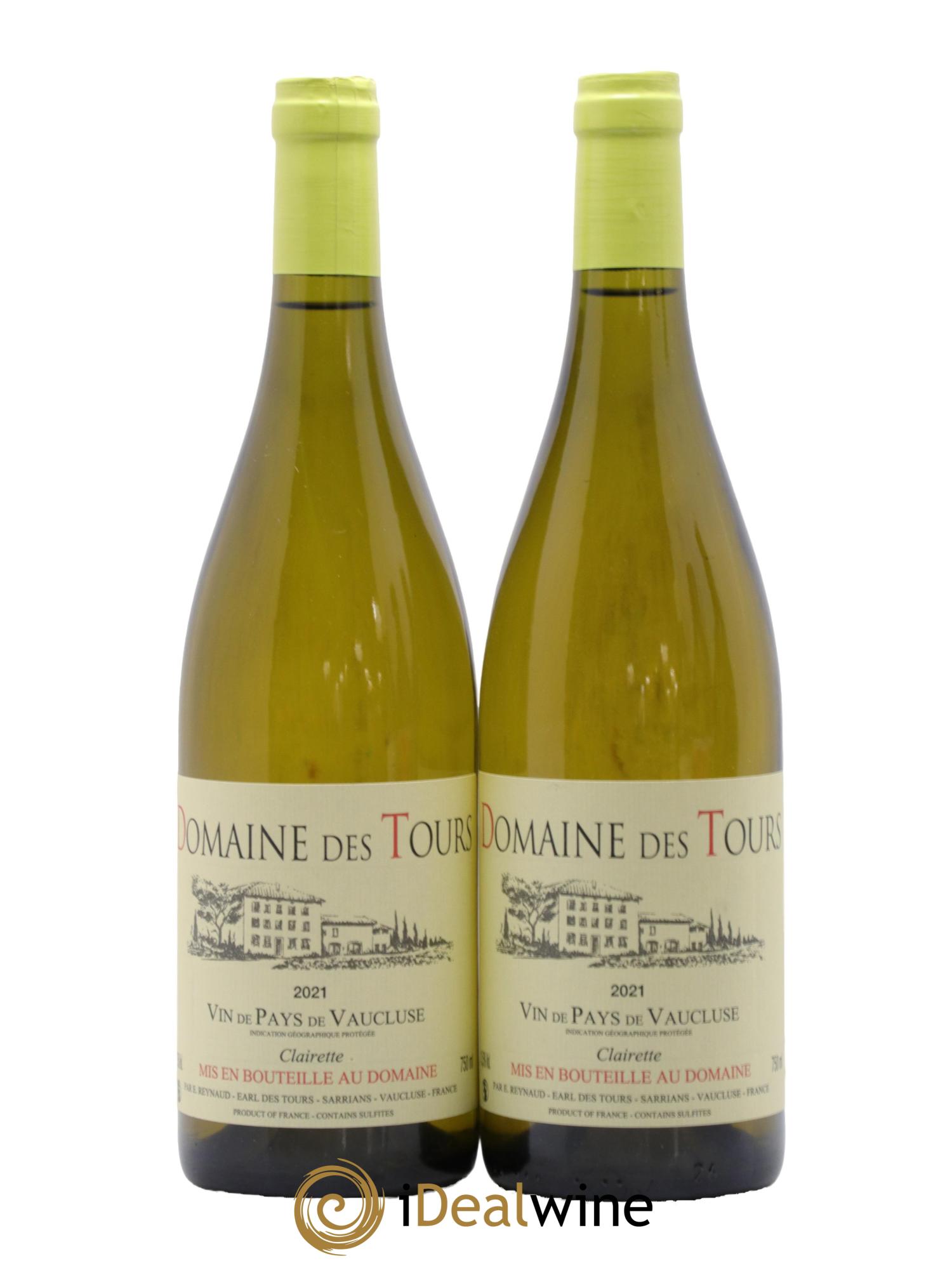 Vaucluse (Vin de Pays de Vaucluse) Domaine des Tours Clairette Emmanuel Reynaud 2021 - Lot de 2 bouteilles - 0