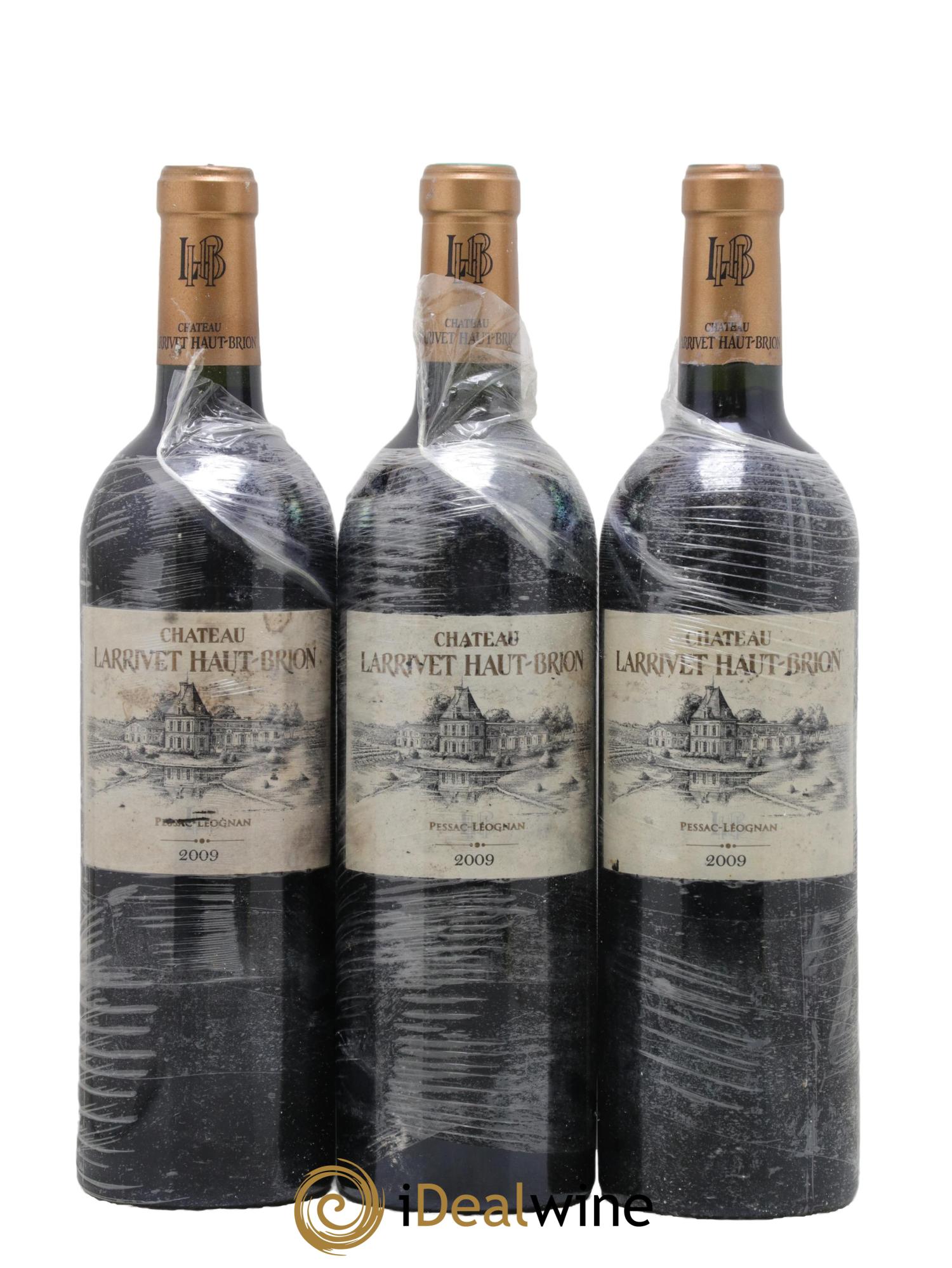 Château Larrivet Haut-Brion 2009 - Lotto di 3 bottiglie - 0